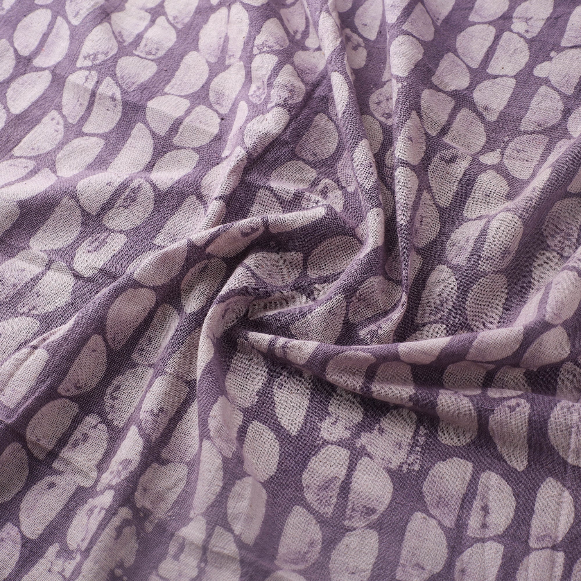 Purple - Authentic Kutch Hand Block Batik Print Pure Handwoven Natural Dyed Kala Cotton Fabric 44 - Image 3