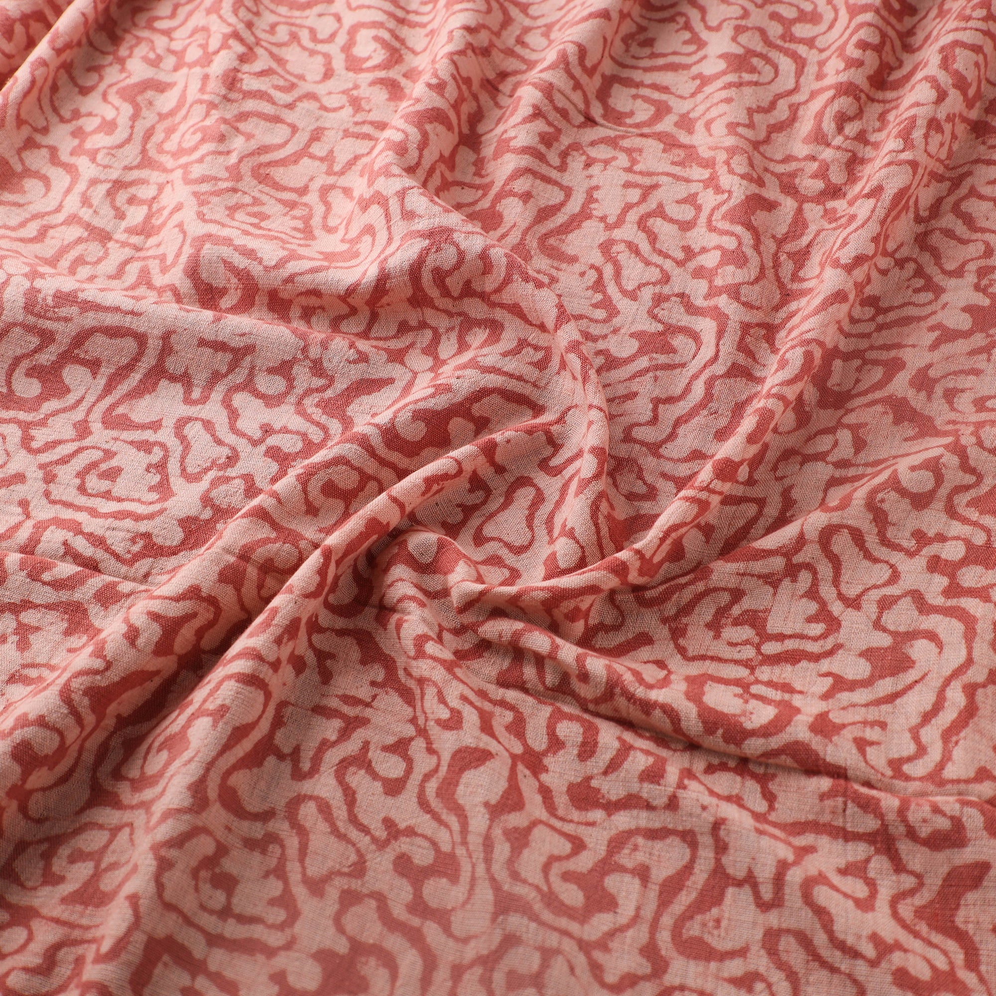 Red - Authentic Kutch Hand Block Batik Print Pure Handwoven Natural Dyed Kala Cotton Fabric 72 - Image 3