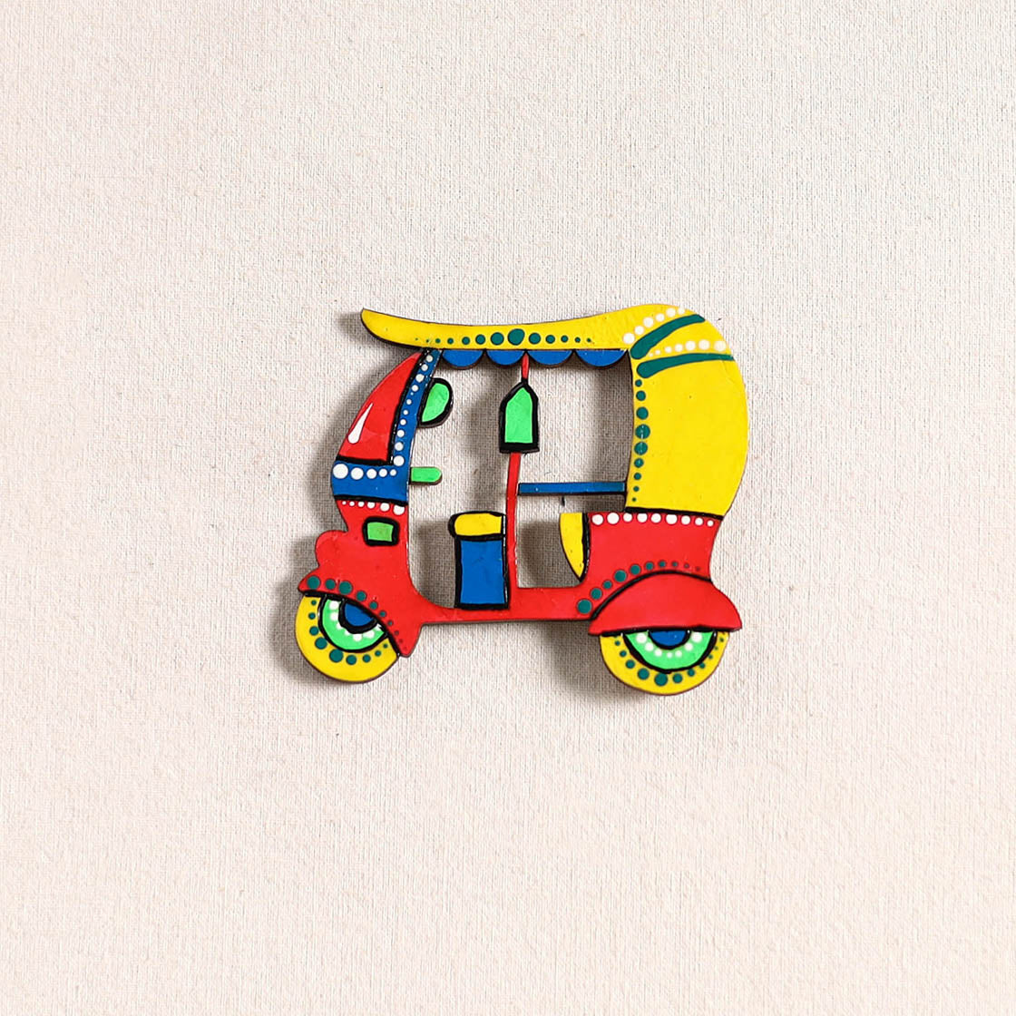 Auto Rickshaw Handpainted Fridge Magnet 70 - Image 2