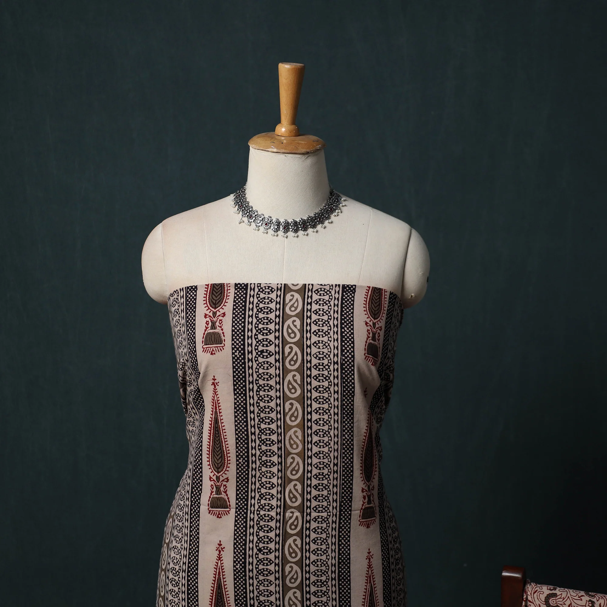 Bagh Hand Block Print Cotton 3pc Unstitched Dress Material Suit Set 12 - Image 3