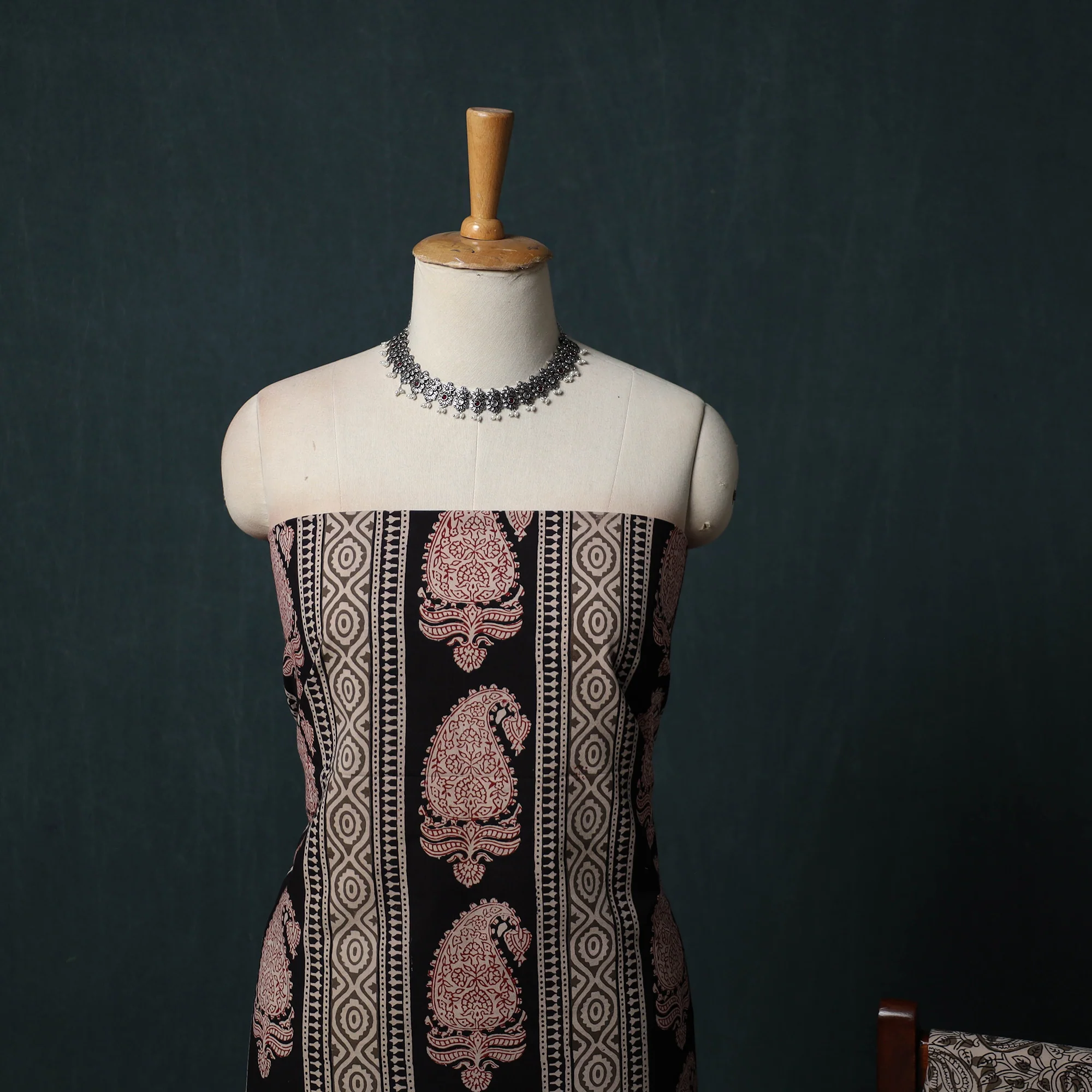 Bagh Hand Block Print Cotton 3pc Unstitched Dress Material Suit Set 18 - Image 3