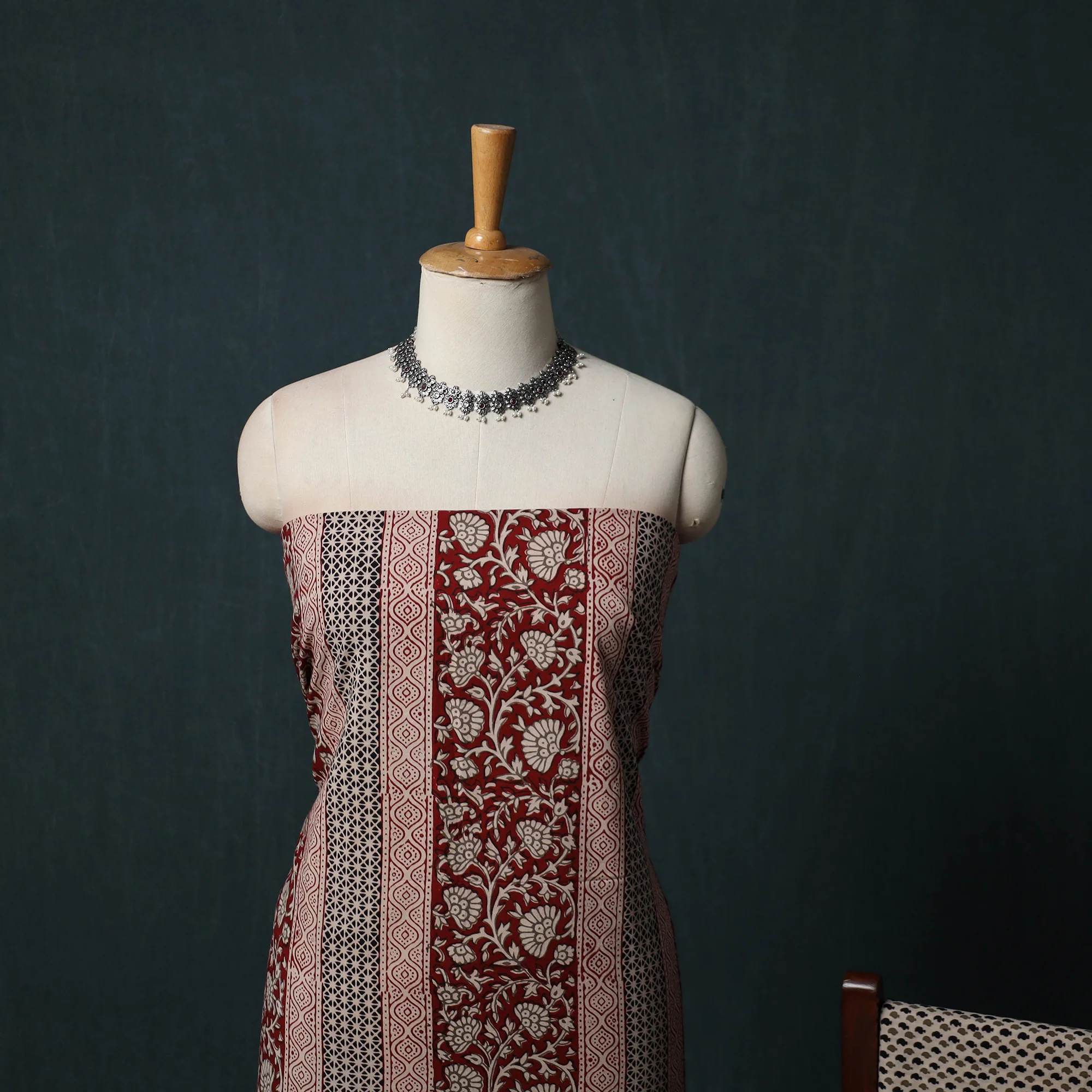 Bagh Hand Block Print Cotton 3pc Unstitched Dress Material Suit Set 22 - Image 3