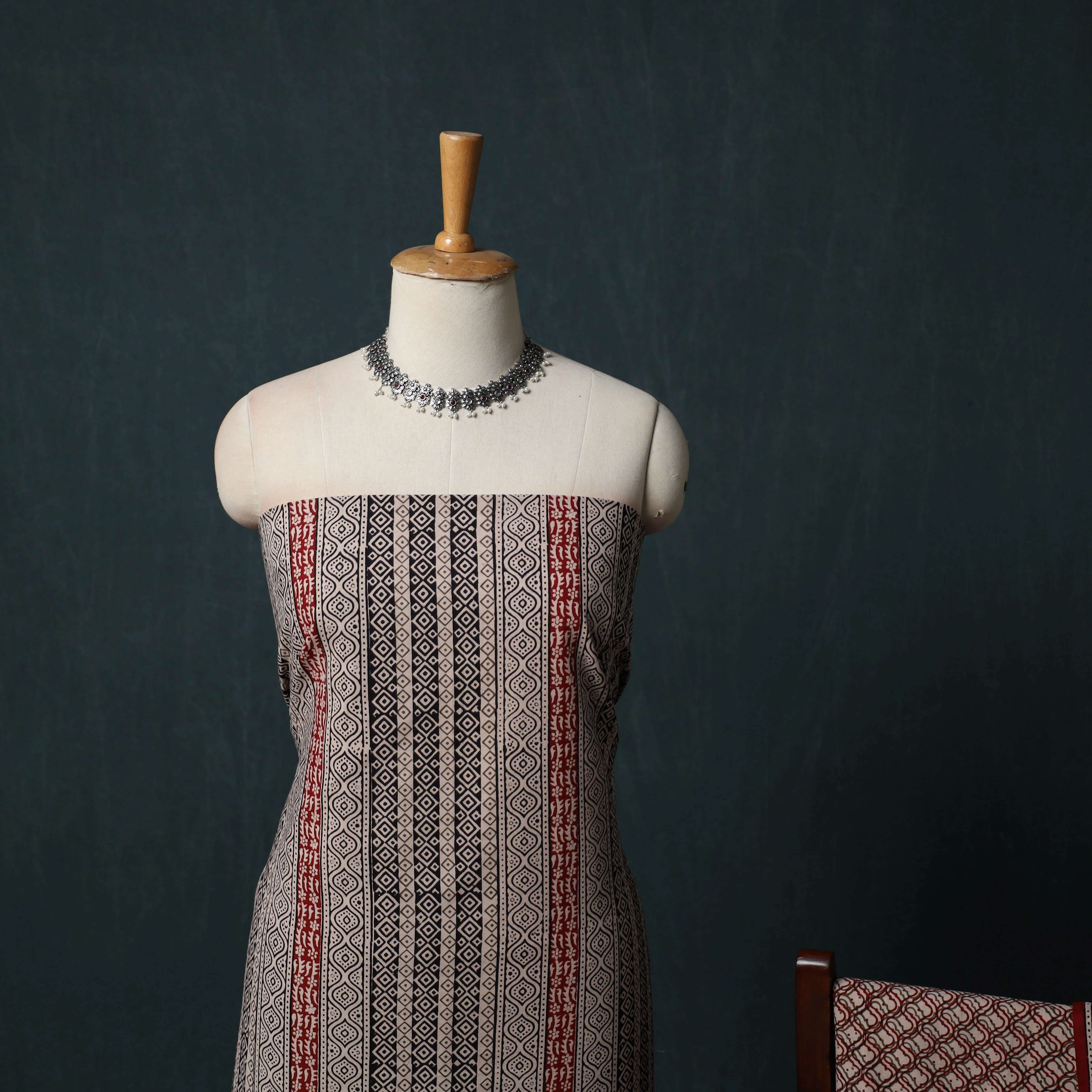 Bagh Hand Block Print Cotton 3pc Unstitched Dress Material Suit Set 25 - Image 3