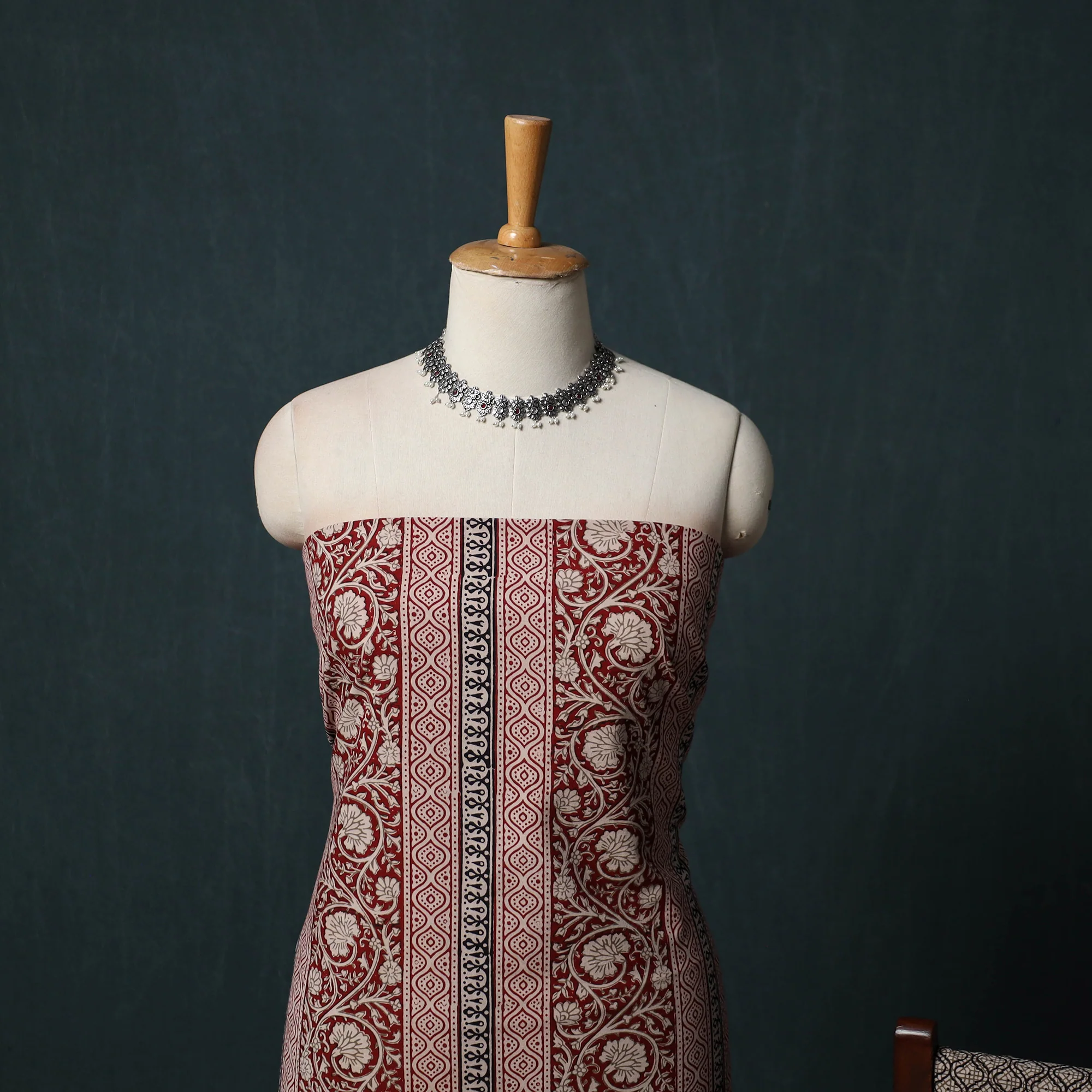 Bagh Hand Block Print Cotton 3pc Unstitched Dress Material Suit Set 27 - Image 3