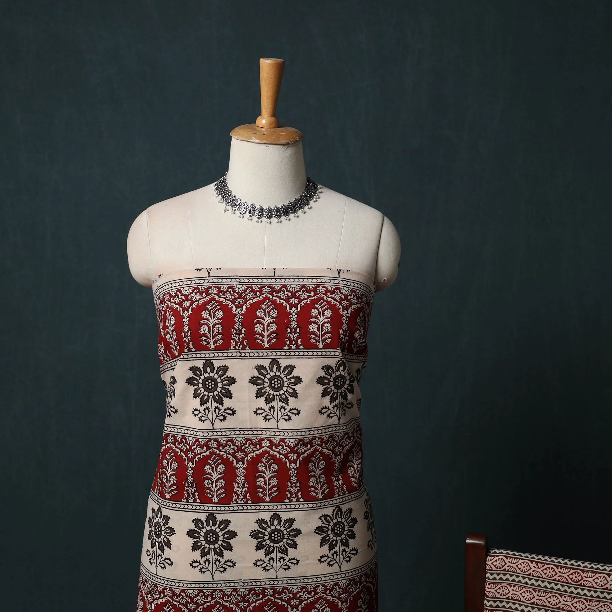 Bagh Hand Block Print Cotton 3pc Unstitched Dress Material Suit Set 34 - Image 3