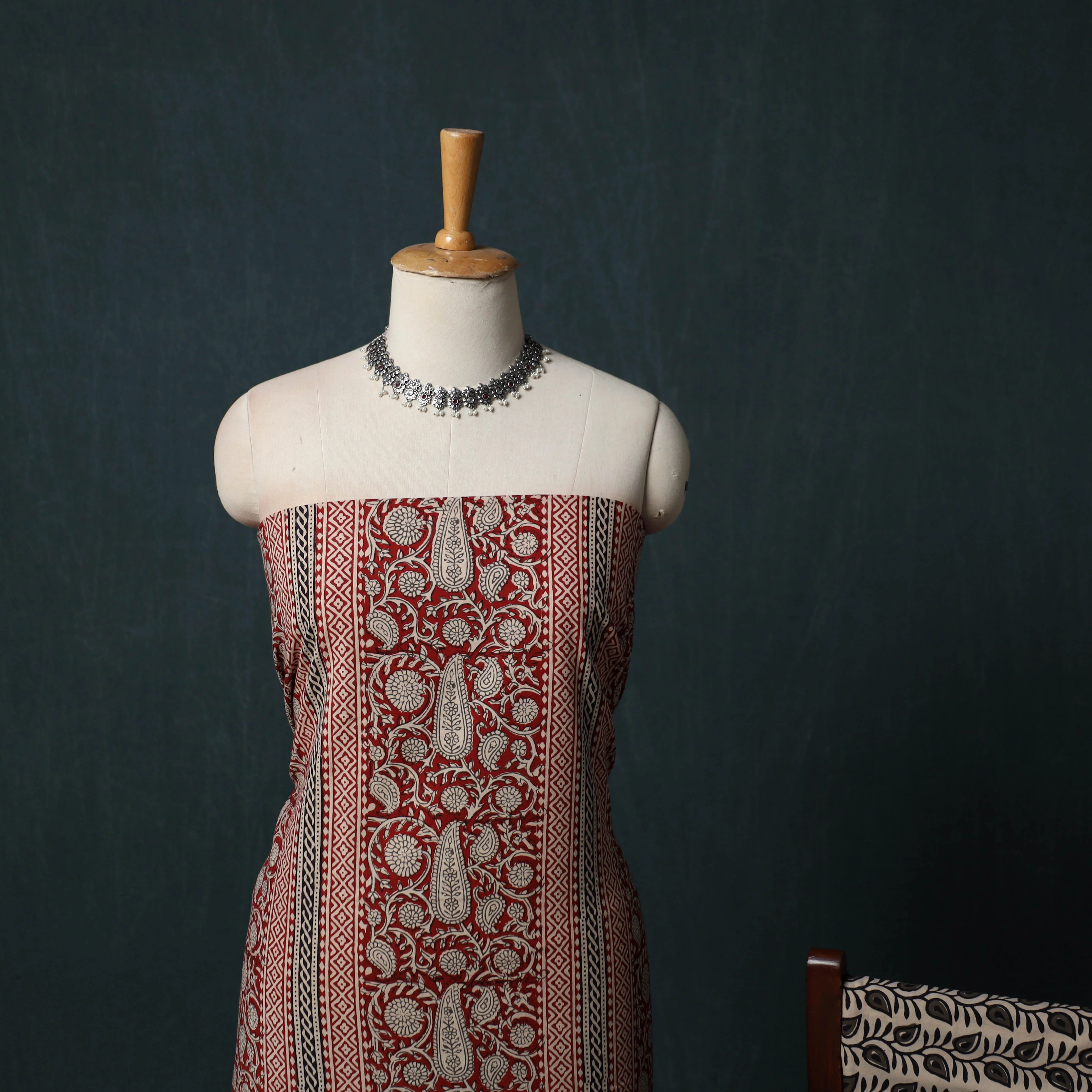 Bagh Hand Block Print Cotton 3pc Unstitched Dress Material Suit Set 42 - Image 3