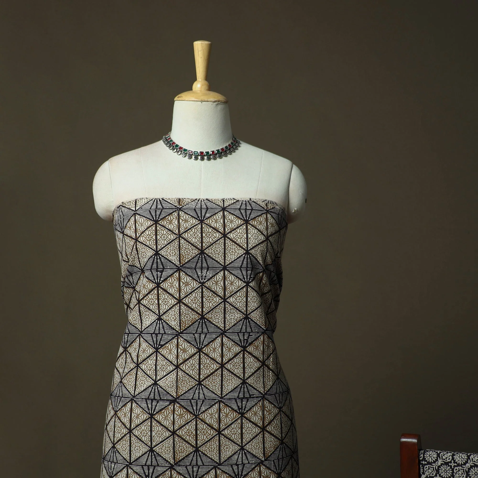 Bagh Hand Block Print Natural Dyed Cotton 3pc Unstitched Dress Material 11 - Image 3
