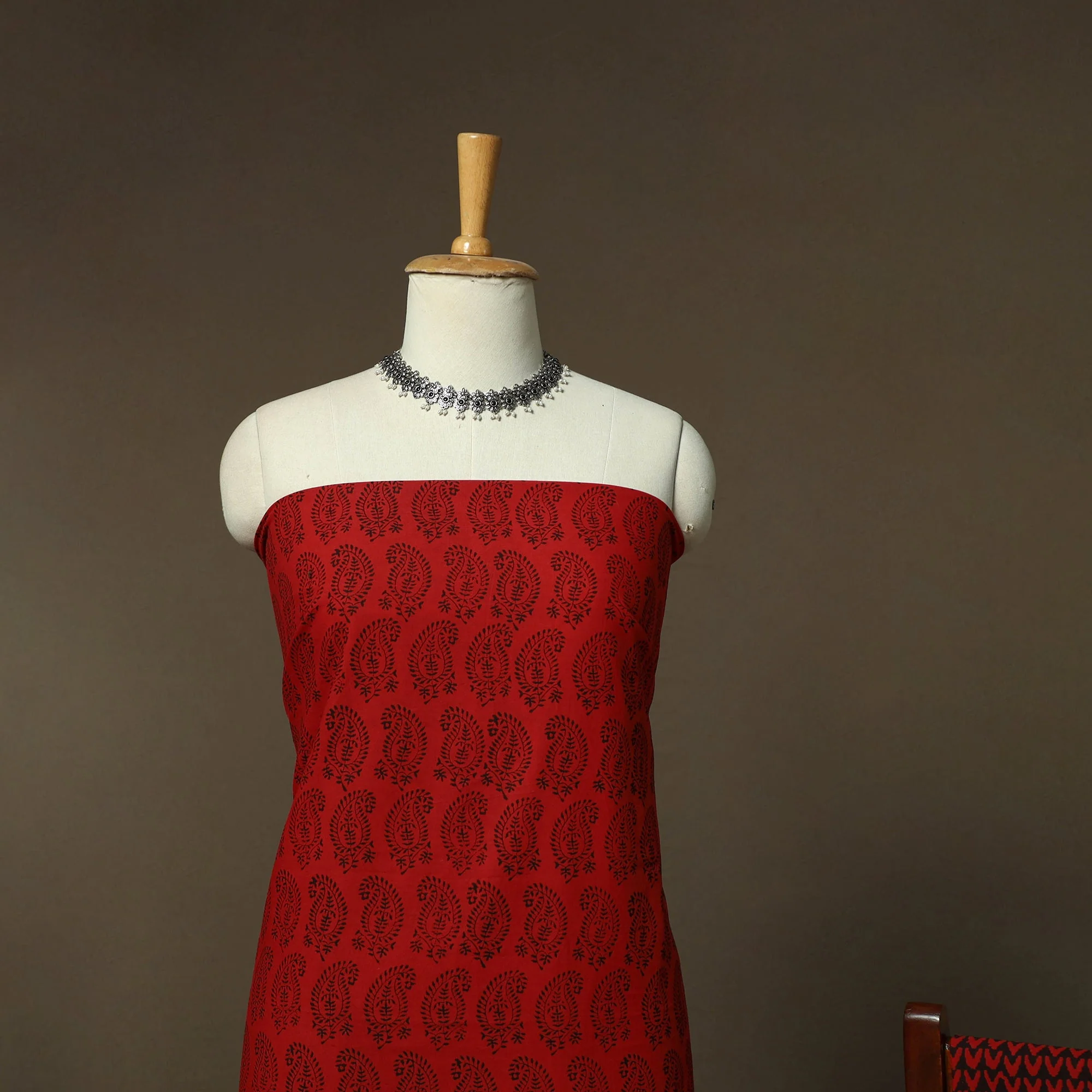Bagh Hand Block Print Natural Dyed Cotton 3pc Unstitched Dress Material Suit Set 21 - Image 3