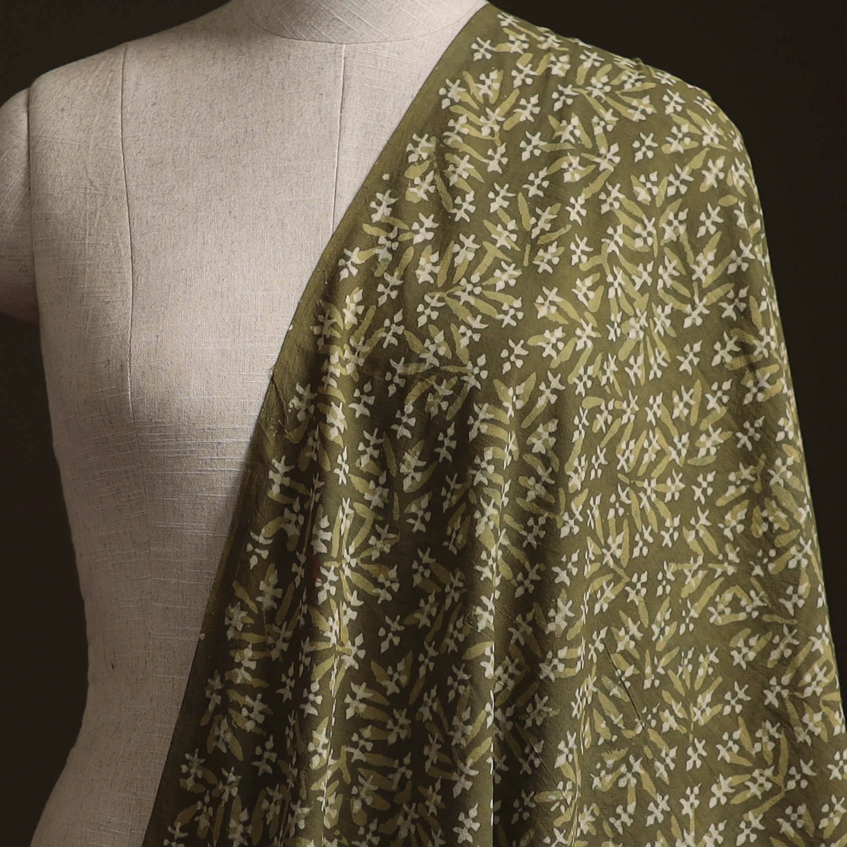 Bagru Dabu Hand Block Print Natural Dyed Cotton Fabric 69 - Image 2