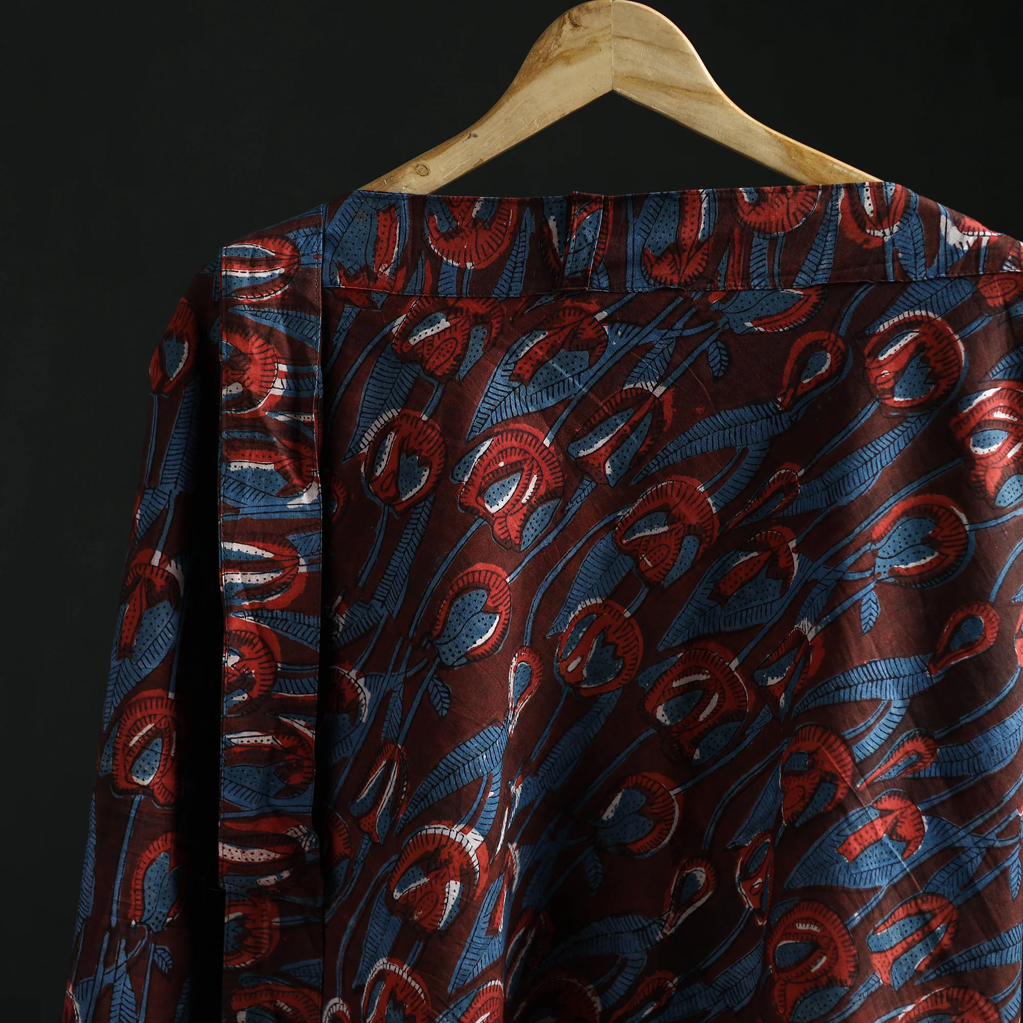 Multicolor - Bagru Hand Block Print Cotton Wrap Around Skirt 23 - Image 3