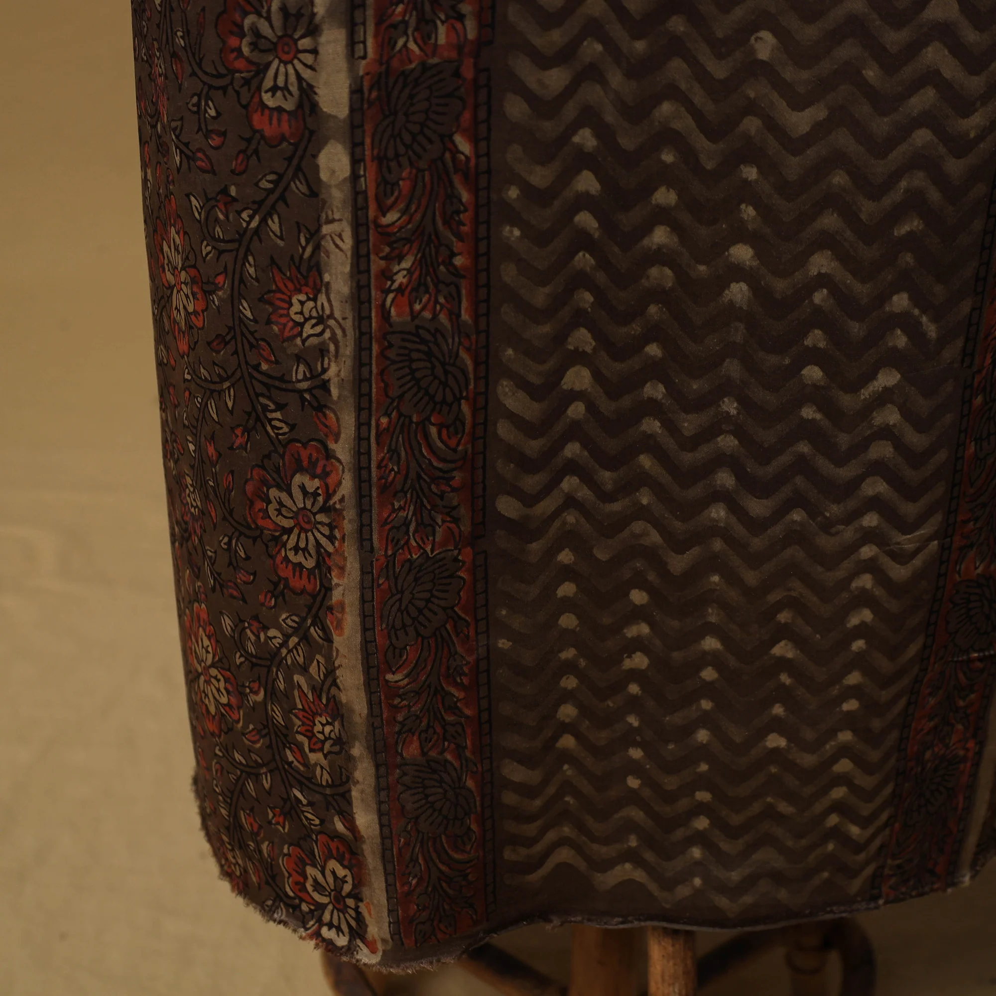 Bagru Hand Block Print Natural Dyed Modal Silk 2pc Unstitched Dress Material Kurta Set 23 - Image 5