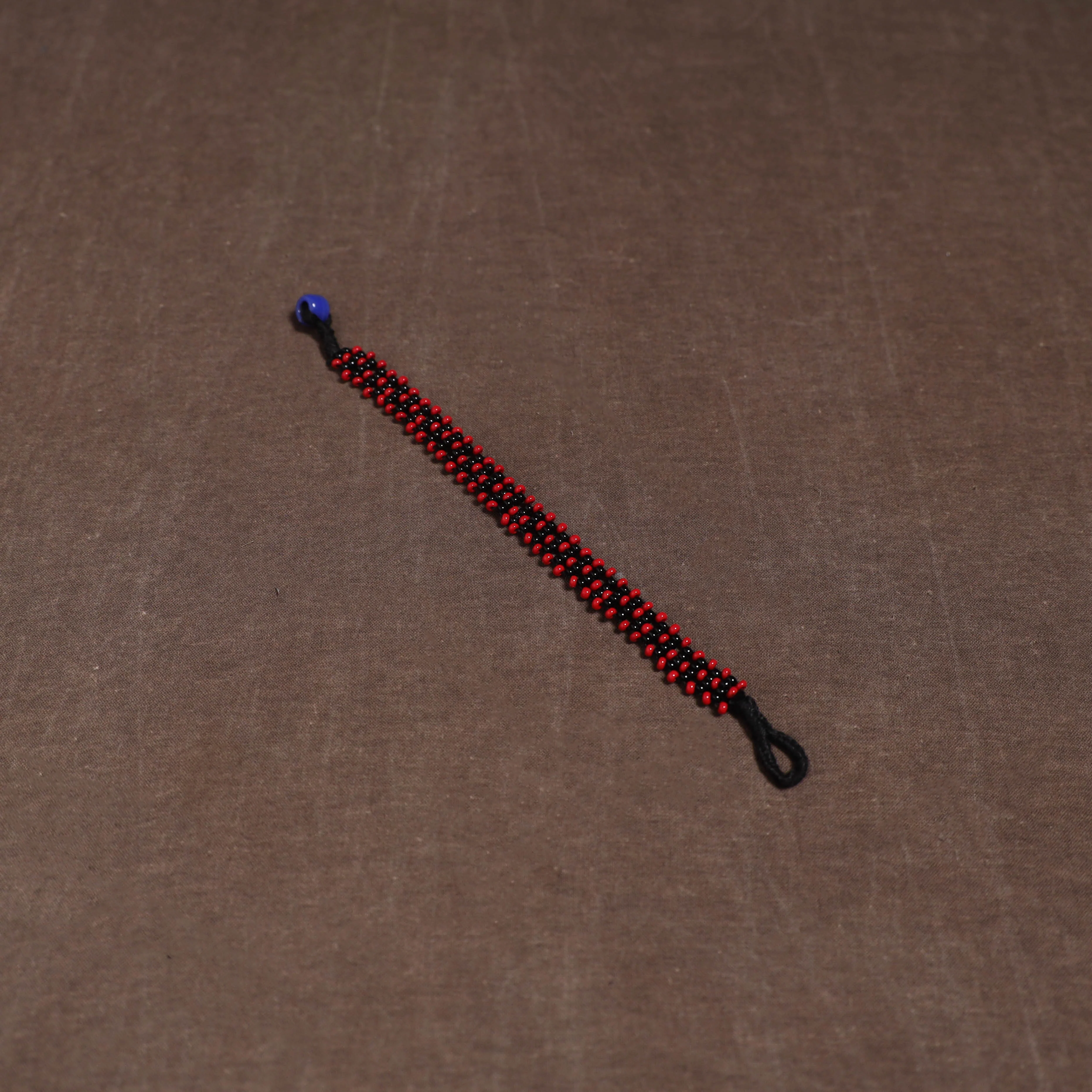Red - Bead Work Handmade Baiga Tribal Bracelet 28 - Image 3