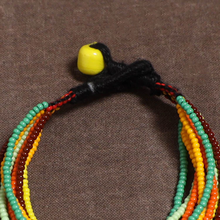 Multicolor - Bead Work Handmade Baiga Tribal Bracelet 34 - Image 2