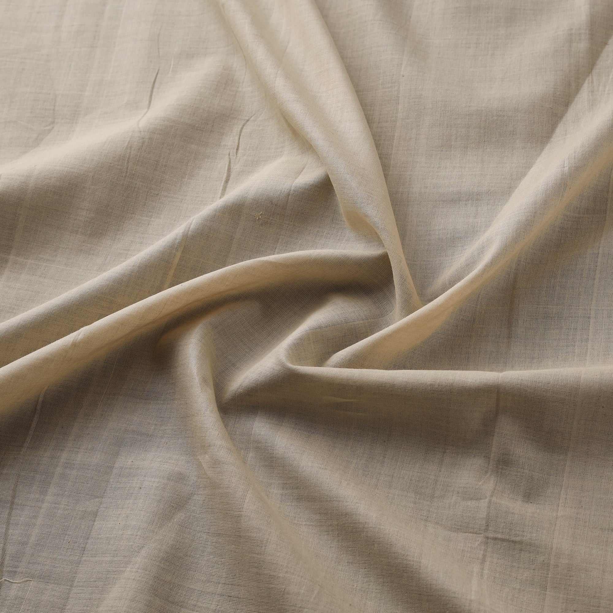 Beige - Neem Balaramapuram Handloom Organic Cotton Fabric 07 - Image 3