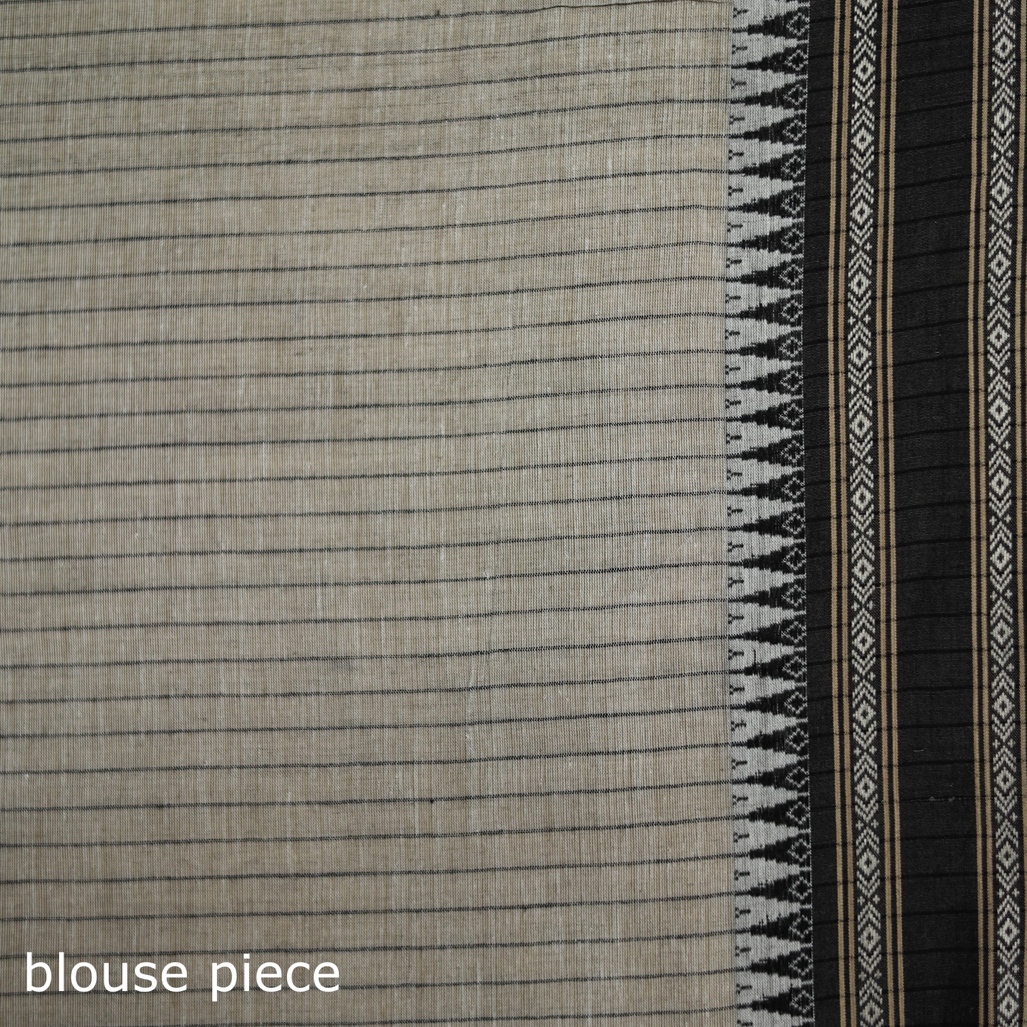 Grey - Bengal Handwoven Cotton Begumpuri Saree 04 - Image 5