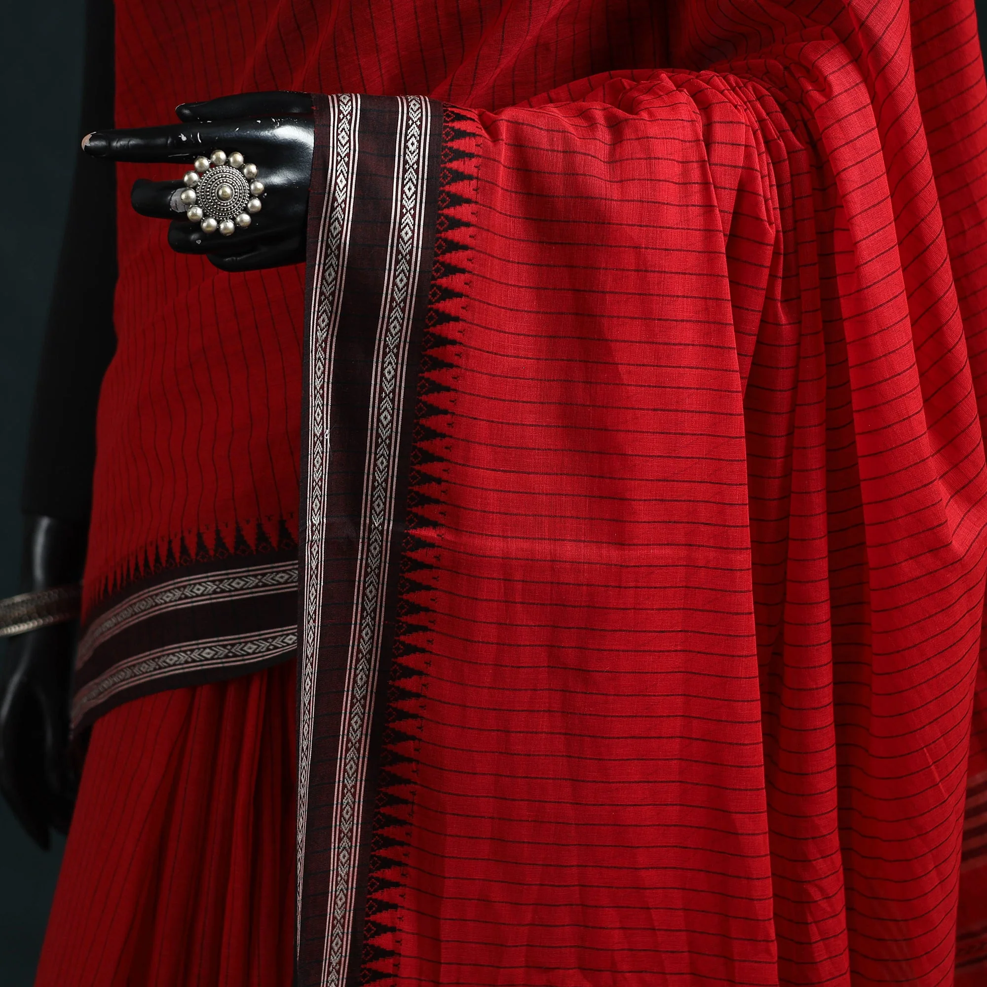 Bengal Handwoven Cotton Begumpuri Saree 28 - Image 3