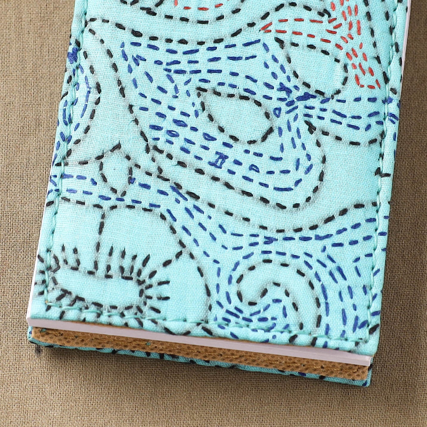 Bengal Kantha Work Handcrafted Notepad (4 x 3 in) 11 - Image 2