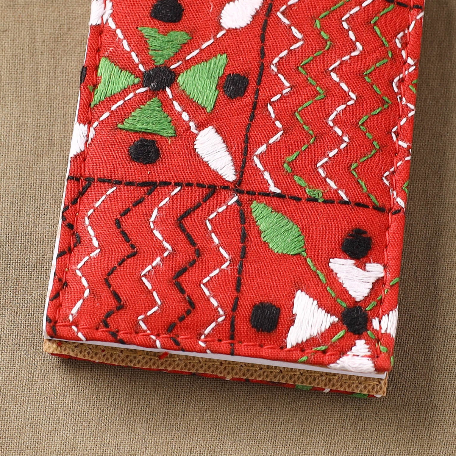 Bengal Kantha Work Handcrafted Notepad (4 x 3 in) 12 - Image 2