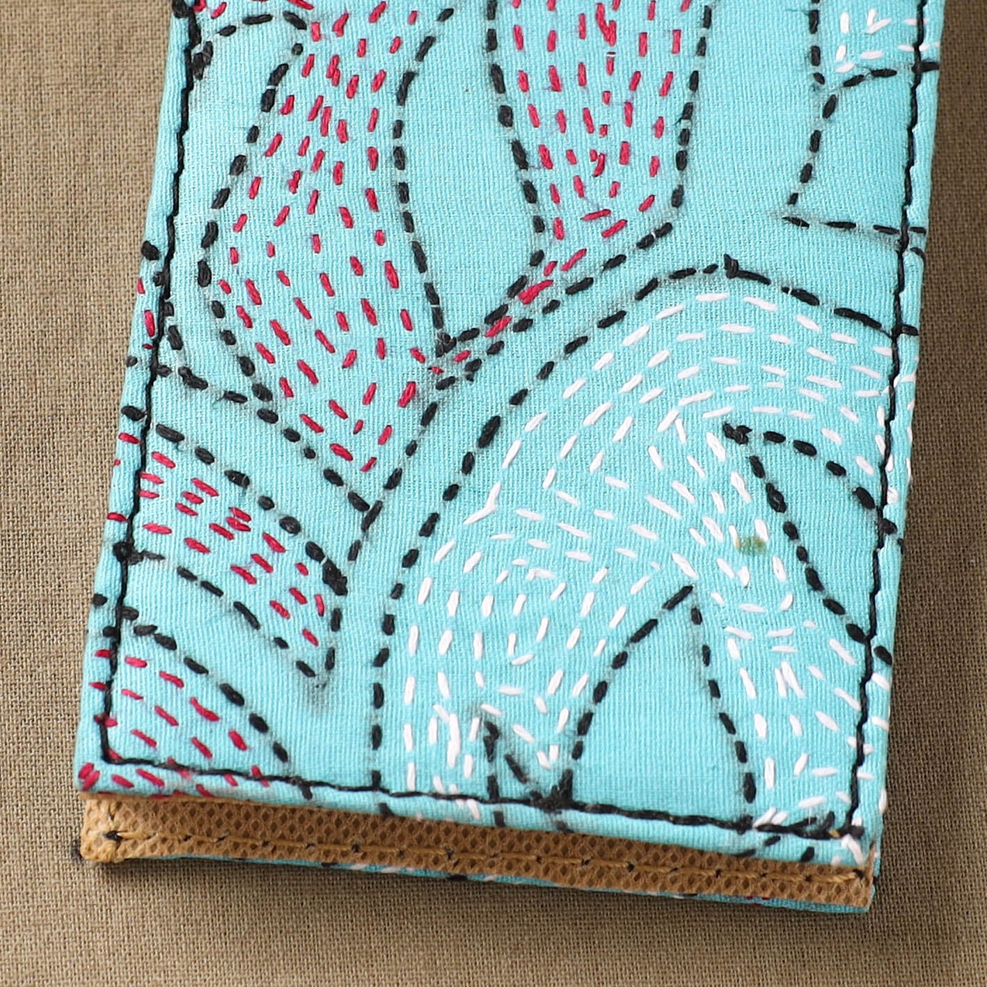Bengal Kantha Work Handcrafted Notepad (4 x 3 in) 31 - Image 2