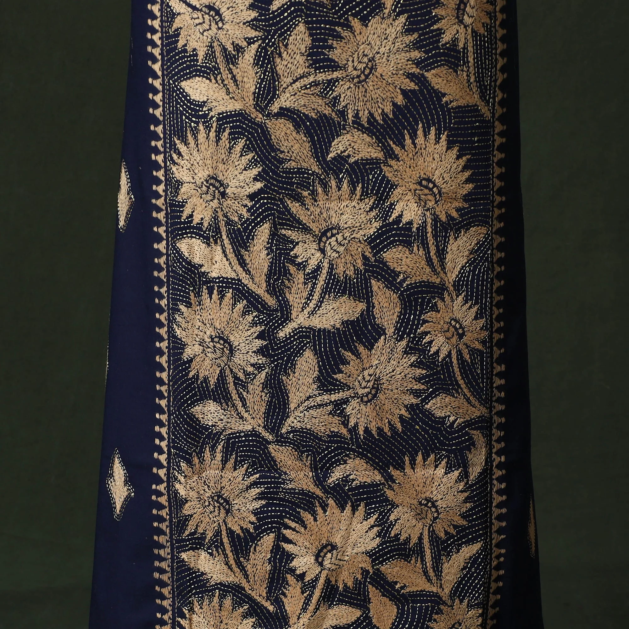 Bengal Nakshi Kantha Hand Embroidered Cotton Unstitched Kurta Material (2.7M) 03 - Image 4