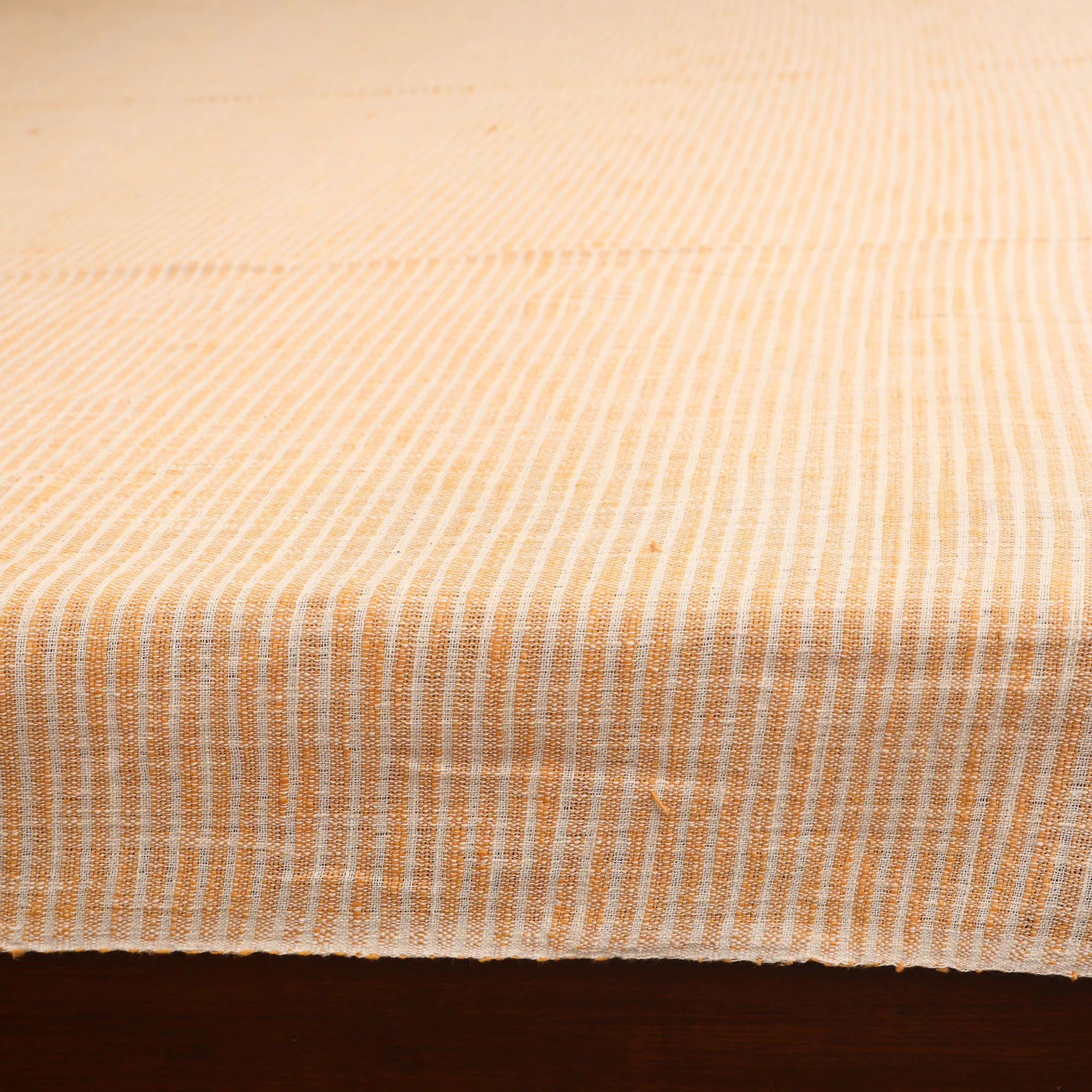 Orange - Bijnor Pure Handloom Cotton Double Bed Sheet (108 x 90 in) 41 - Image 4