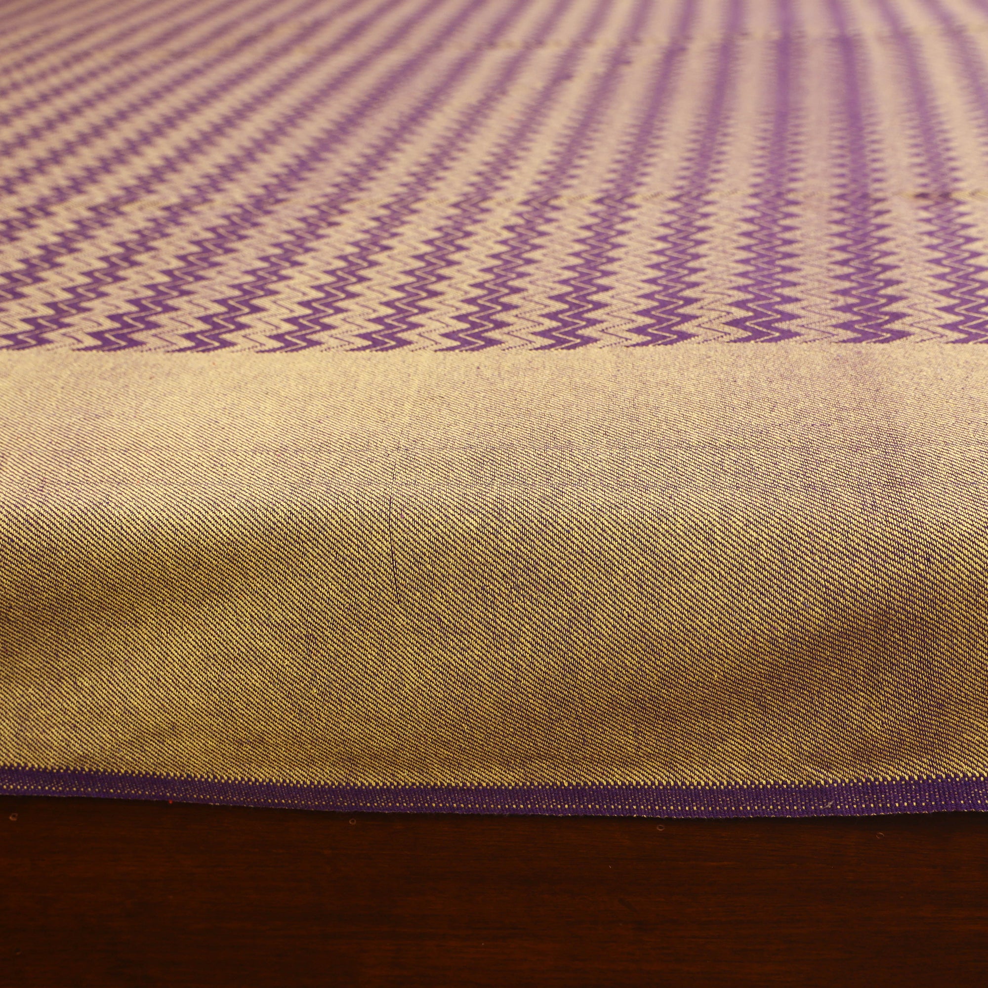 Green - Yellow - Bijnor Pure Handloom Cotton Double Bed Sheet (96 x 76 in) 55 - Image 4