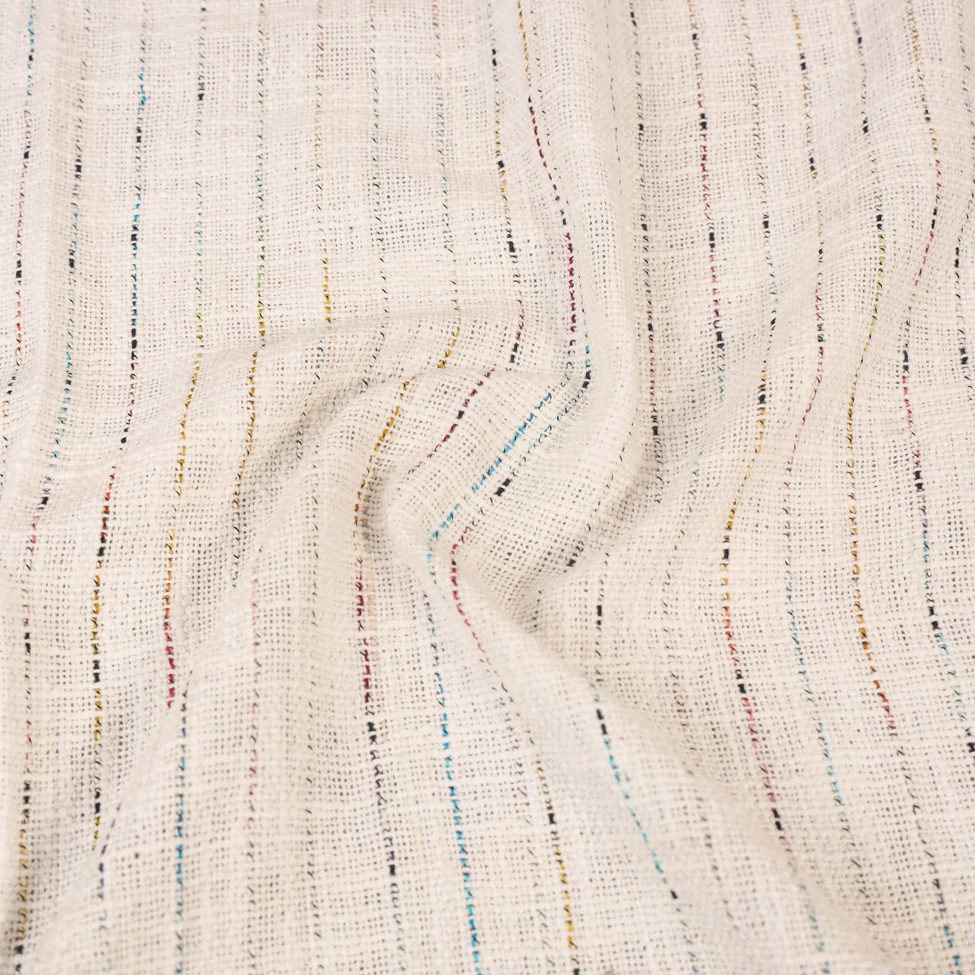 White - Bijnor Pure Handloom Cotton Single Bed Sheet (90 x 60 in) 101 - Image 5