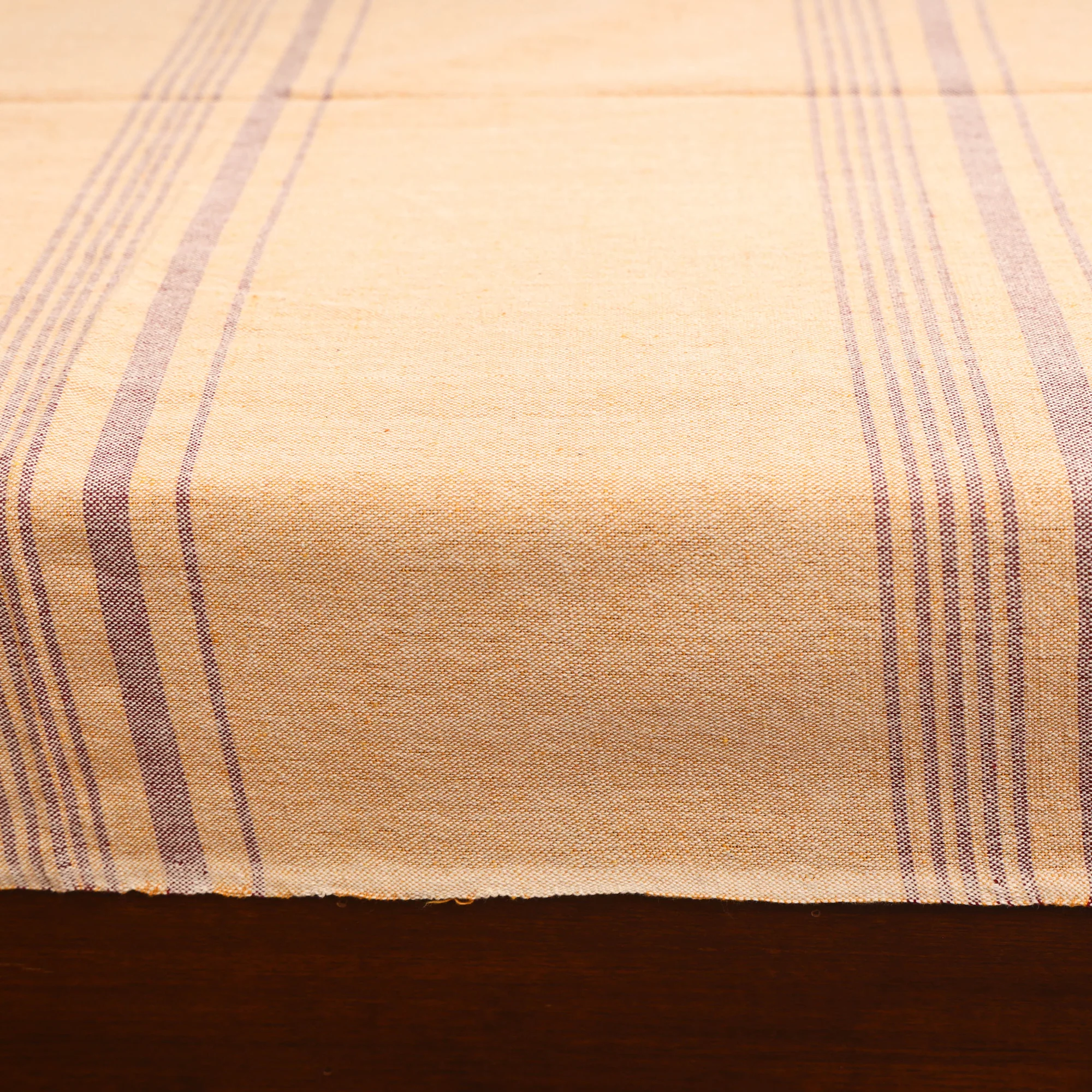 Peach - Bijnor Pure Handloom Cotton Single Bed Sheet (90 x 60 in) 88 - Image 4
