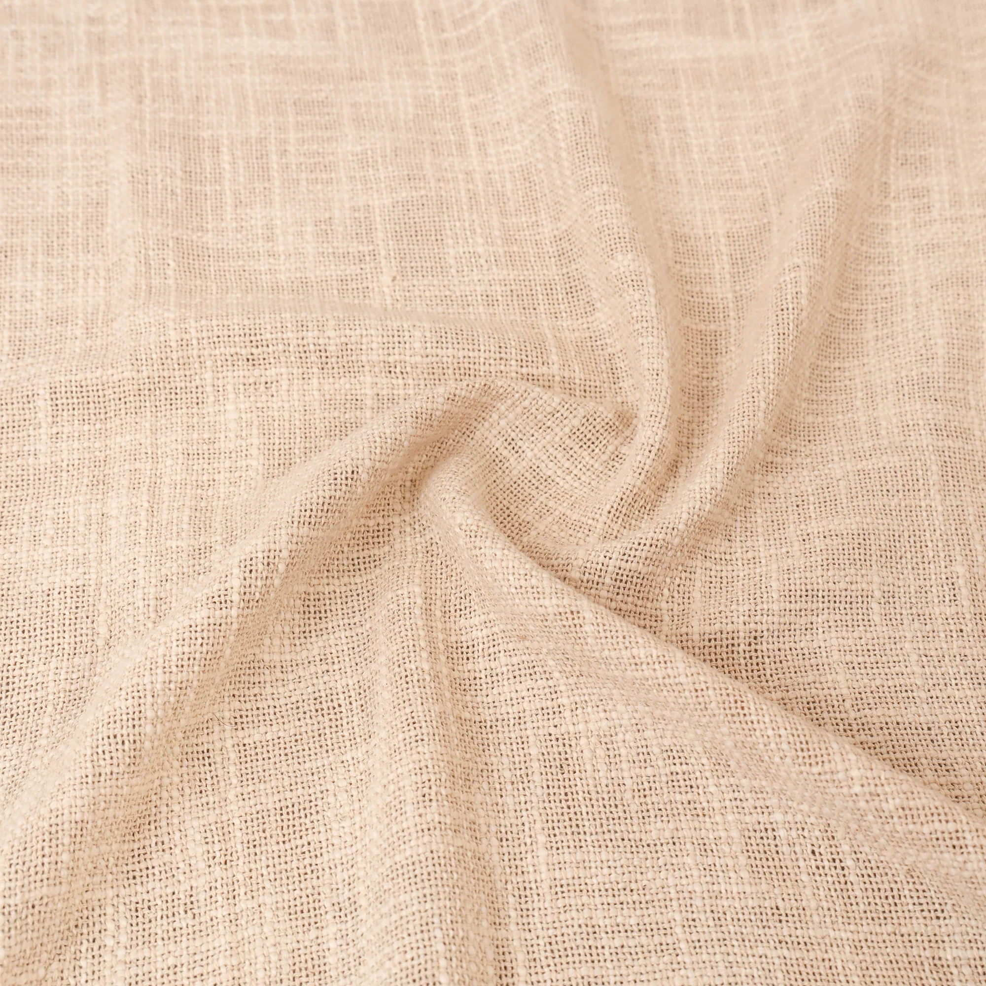 Beige - Bijnor Pure Handloom Cotton Single Bed Sheet (90 x 60 in) 97 - Image 5
