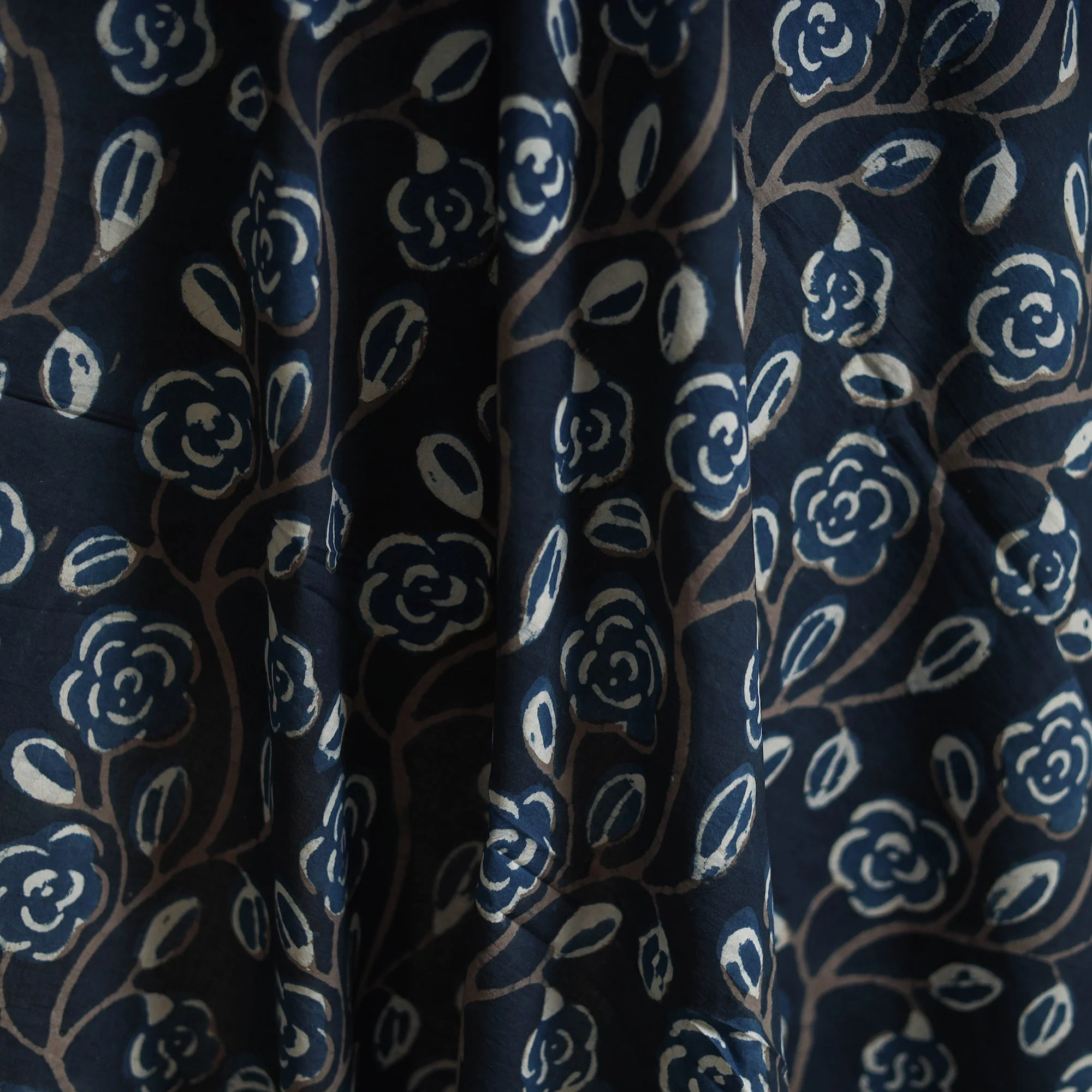 Bindaas Hand Block Art Print Natural Dyed Cotton Fabric 06 - Image 3