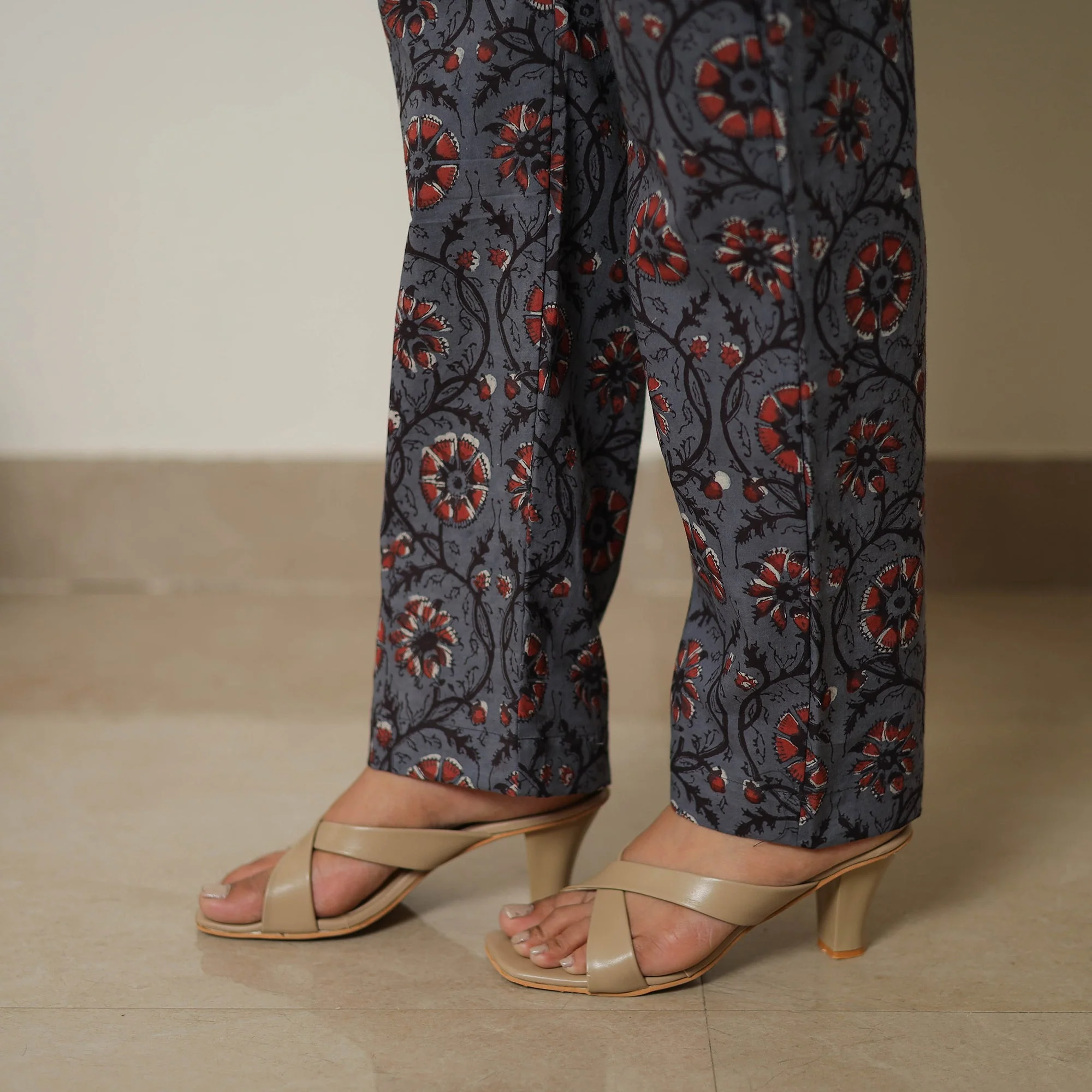Blue - Block Printed Cotton Bagru Co-Ord Set 07 - Image 7