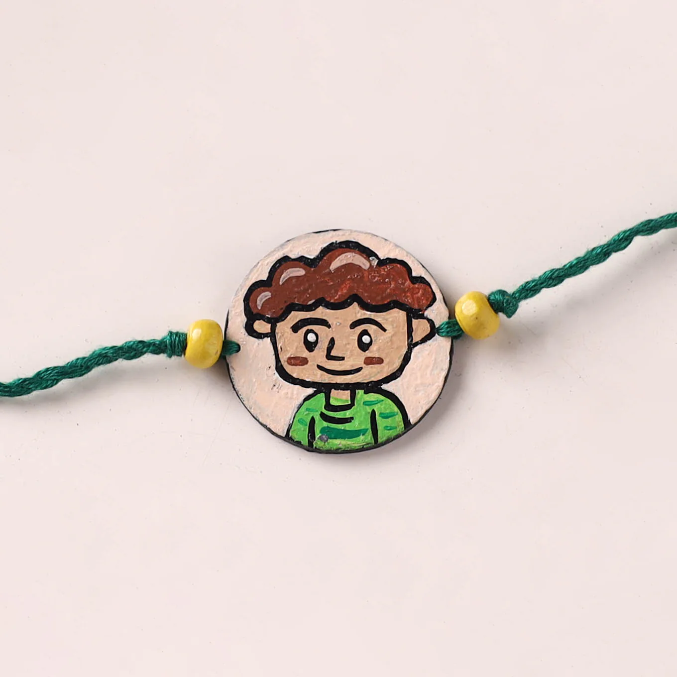 Boy - Handpainted Wooden Rakhi for Kids 03 - Image 2
