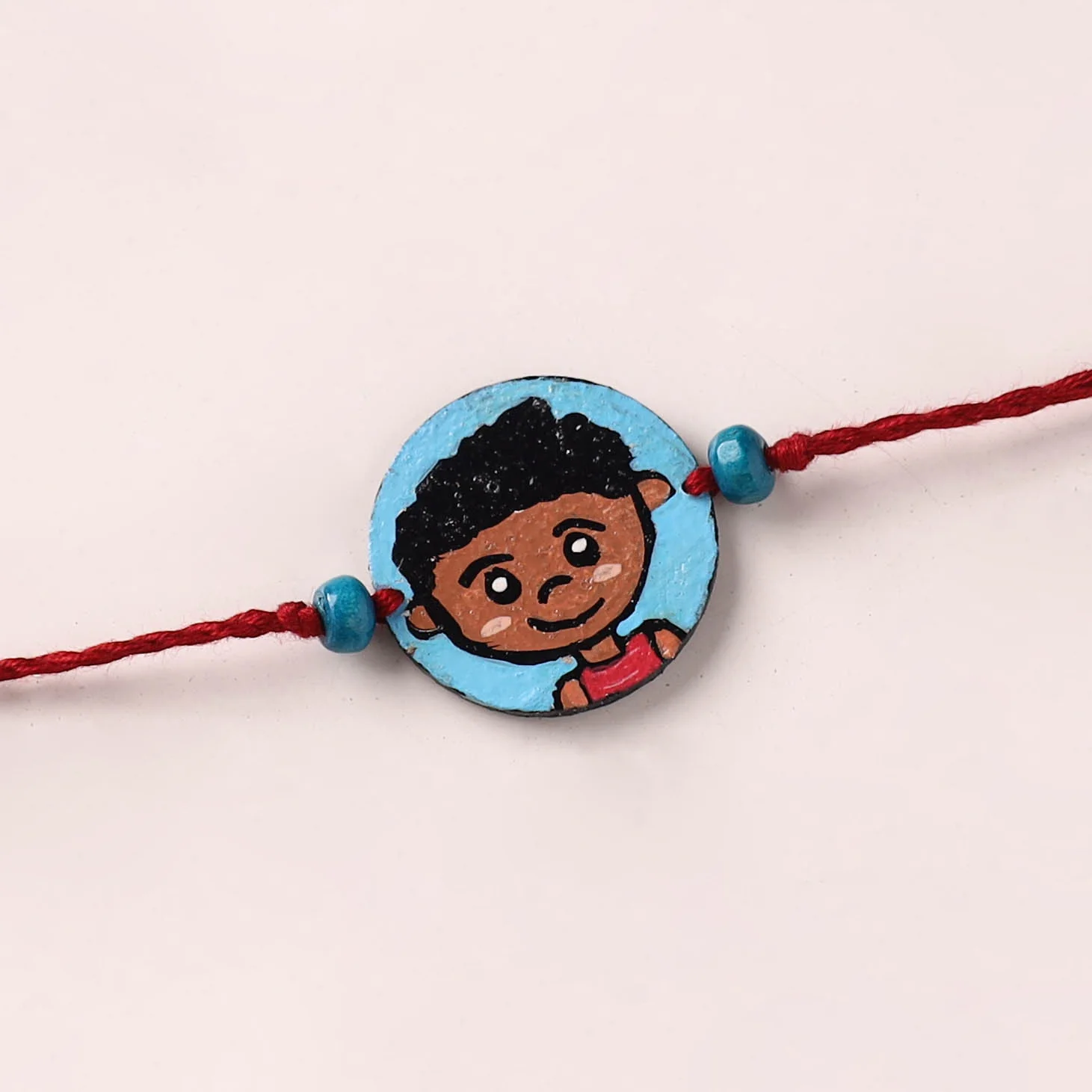 Boy - Handpainted Wooden Rakhi for Kids 21 - Image 2