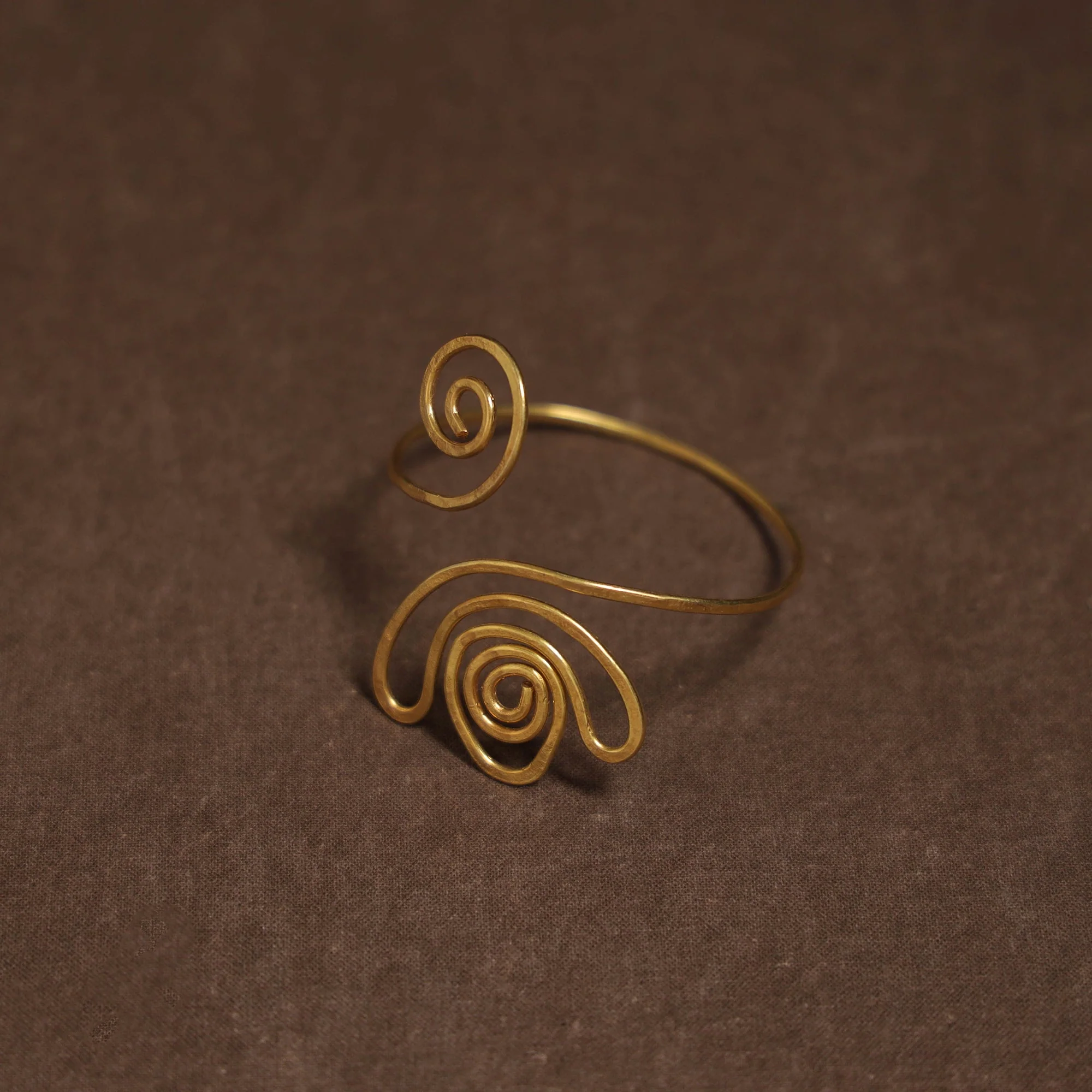 Yellow - Brass Metal Handcrafted Bracelet (Adjustable) 80 - Image 2