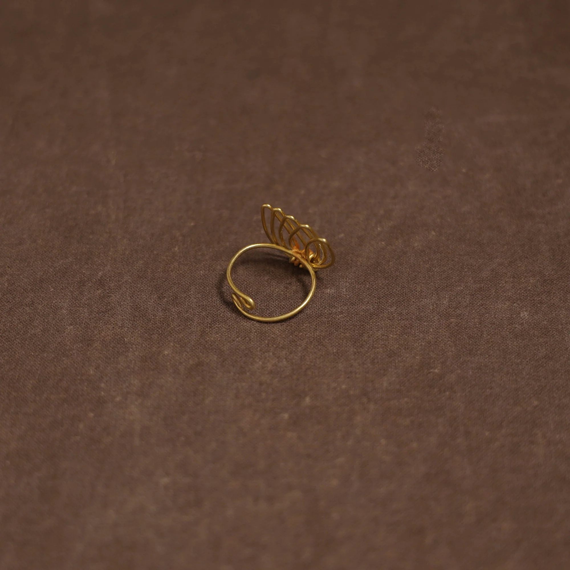 Yellow - Brass Metal Handcrafted Ring 09 - Image 2