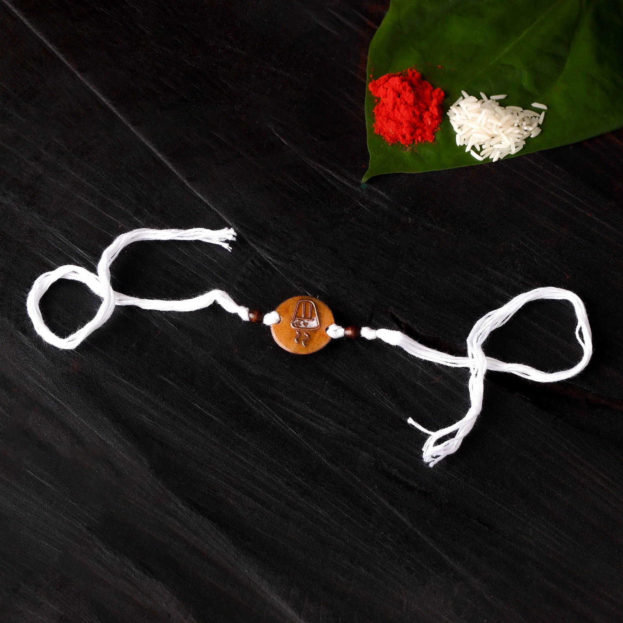 Chai Paani - Copper Enamel Work Rakhi by Ekibeki 29
