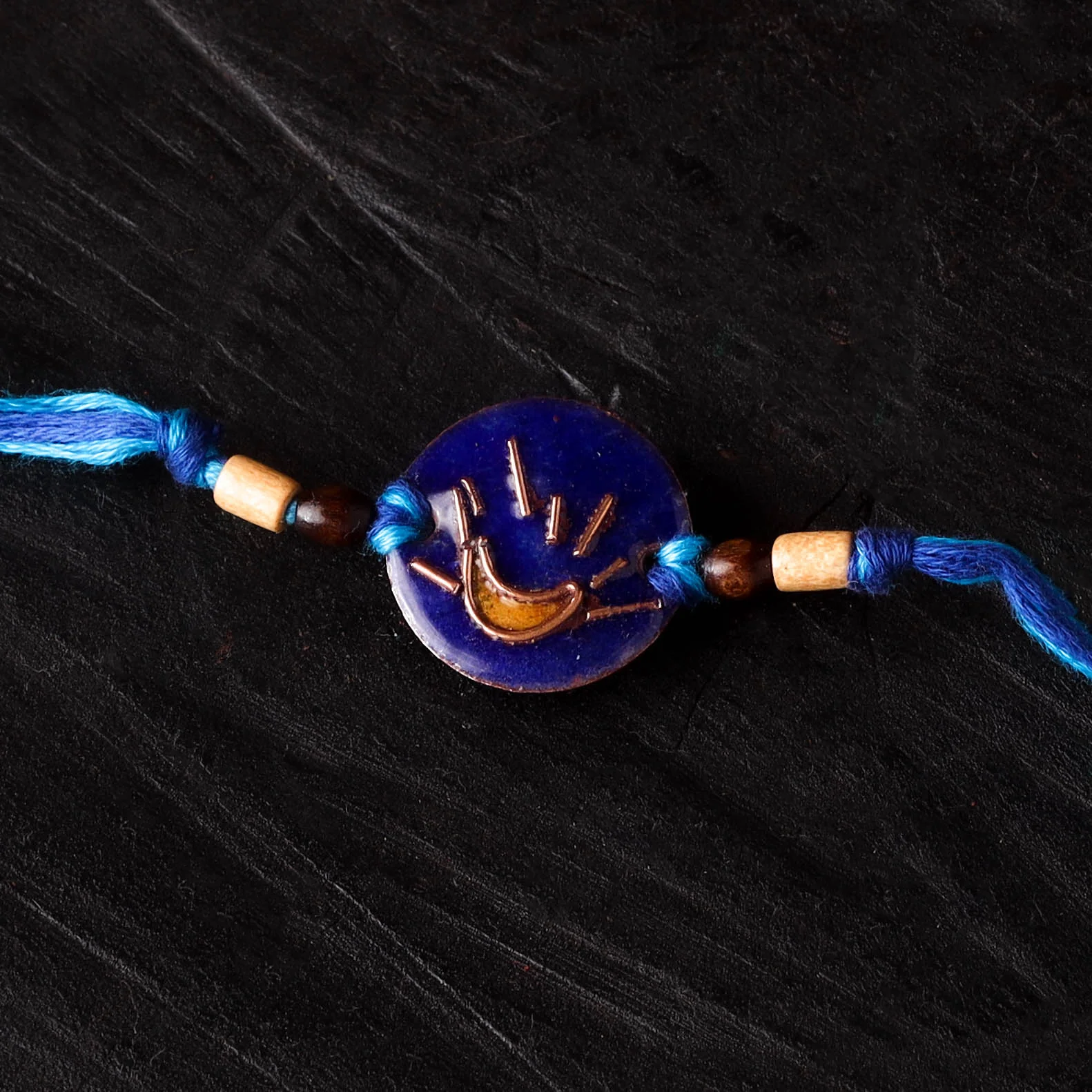 Chanda - Copper Enamel Work Rakhi by Ekibeki 30 - Image 2