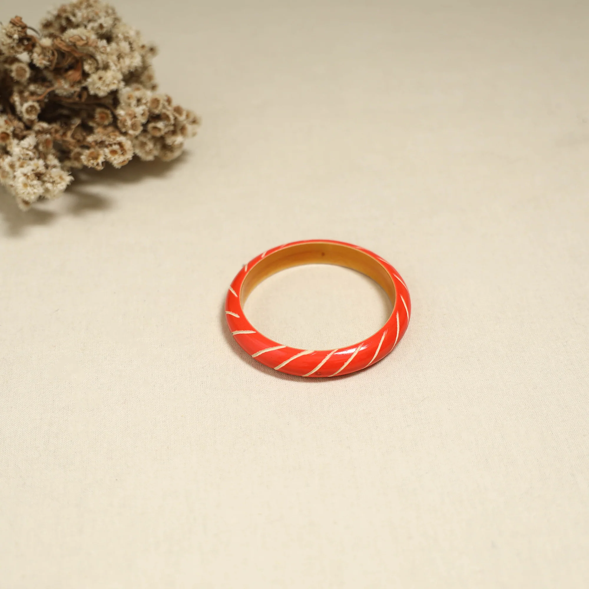 Orange - Channapatna Handcrafted Wooden Bangle (Size - 2-8) 79