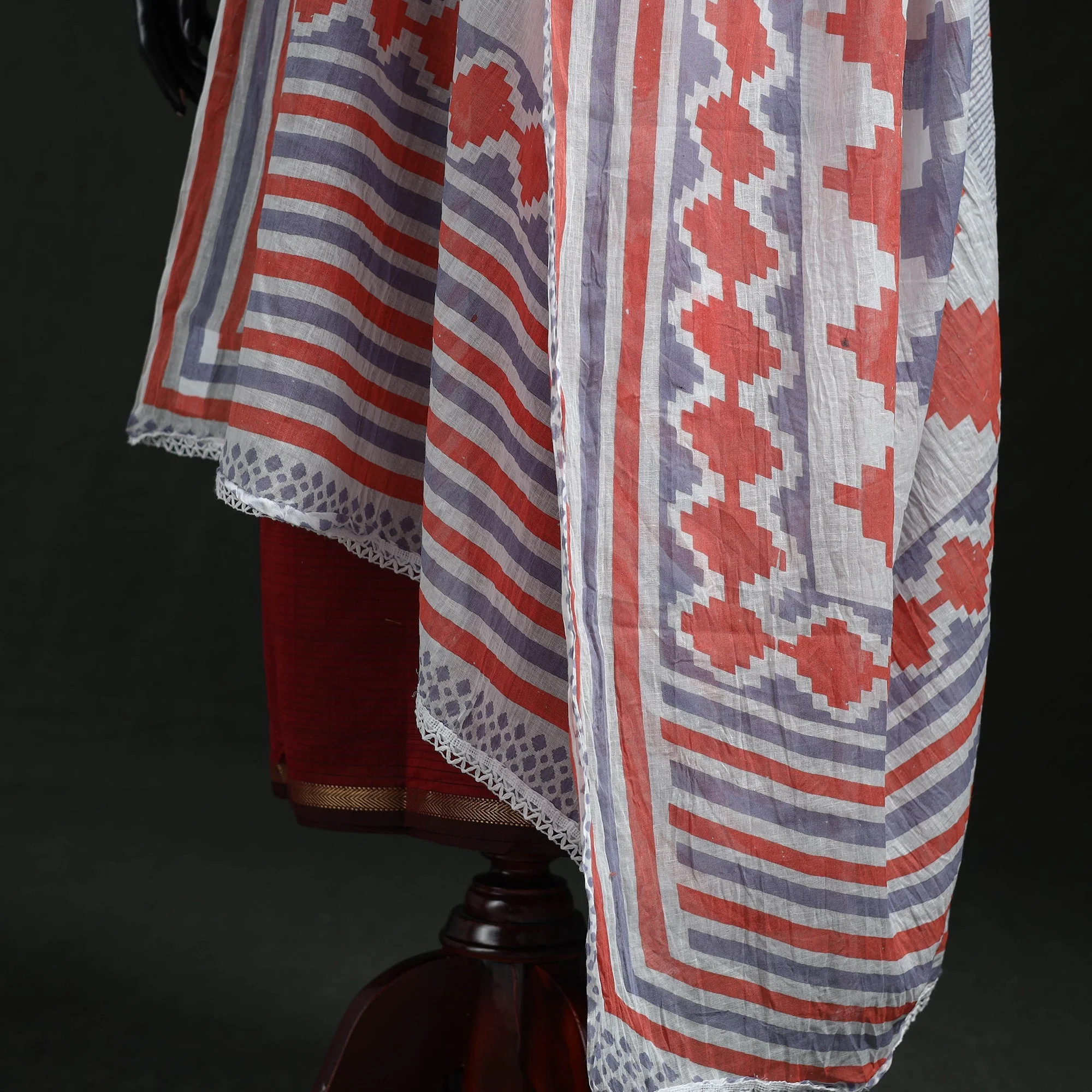 Multicolor - Cotton Jaipur Printed Dupatta 99 - Image 4