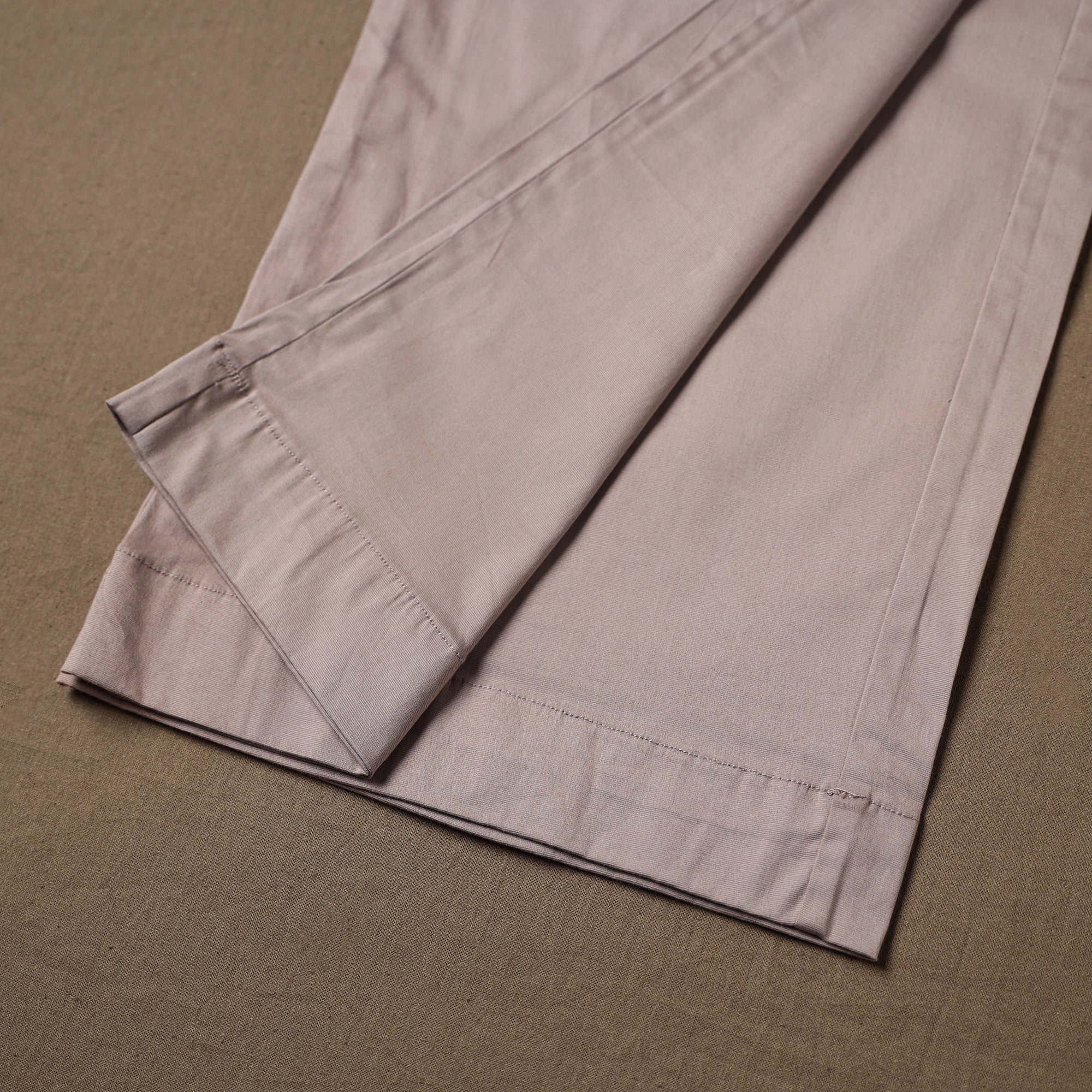 Beige - Cotton Lycra Elasticated Plain Pant for Women 05 - Image 4