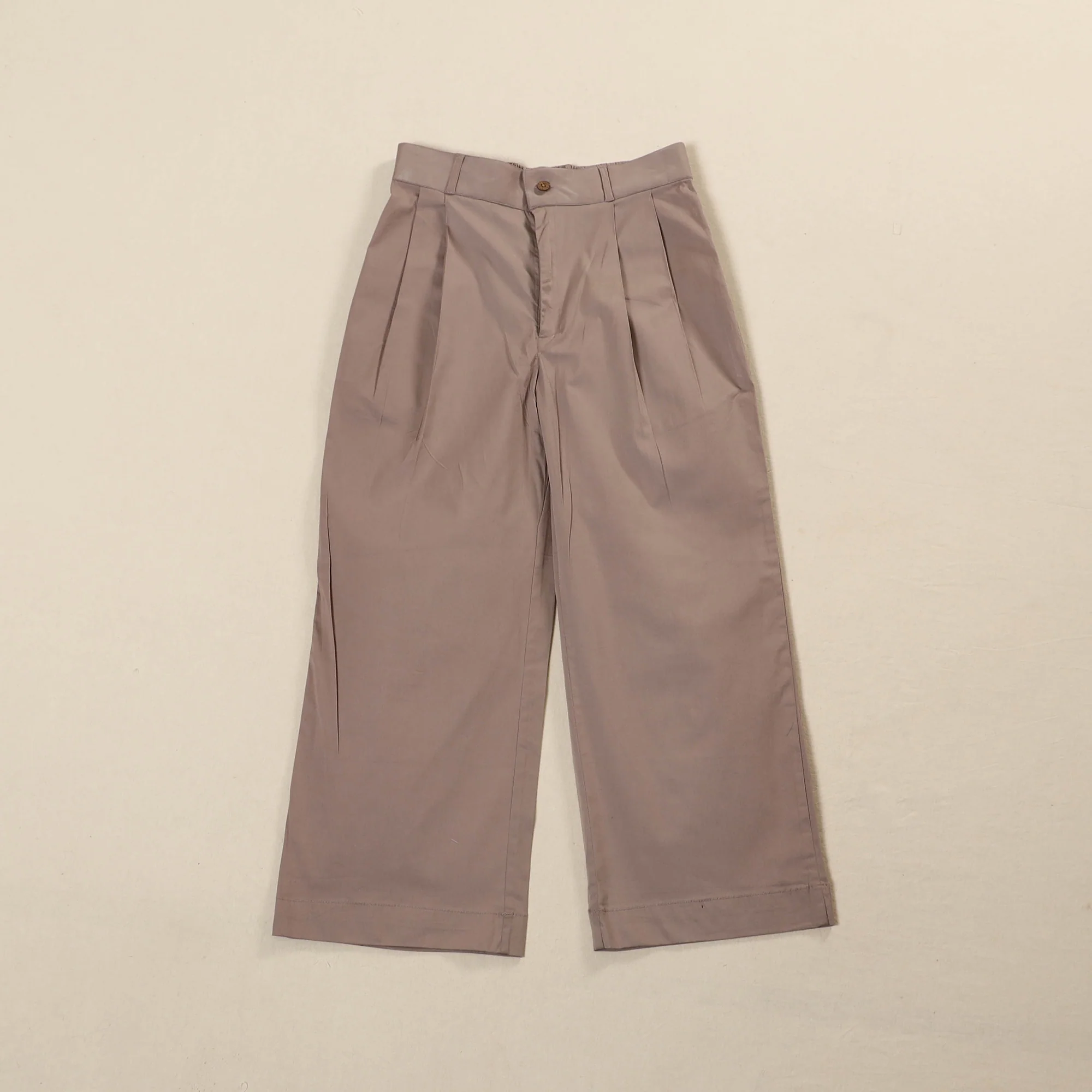 Beige - Cotton Lycra Elasticated Plain Pant for Women 05 - Image 5