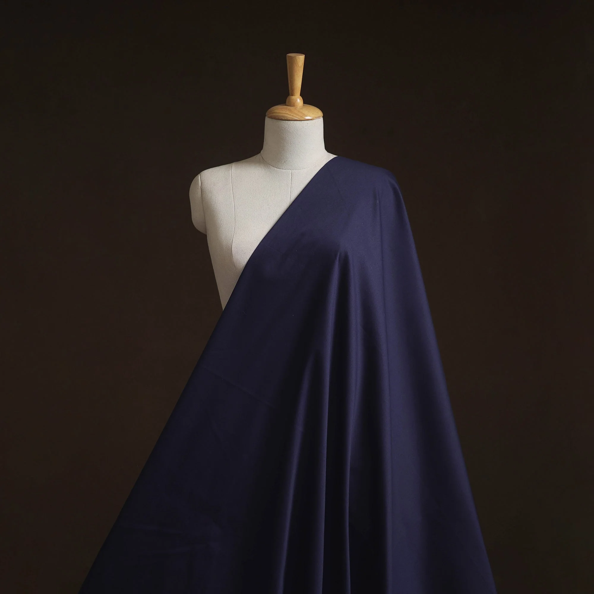 Blue - Cotton Lycra Plain Fabric 03