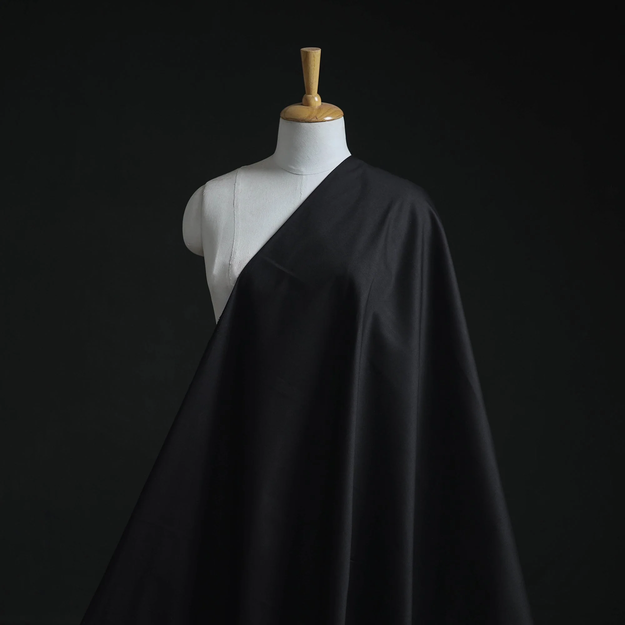 Black - Cotton Lycra Plain Fabric 05