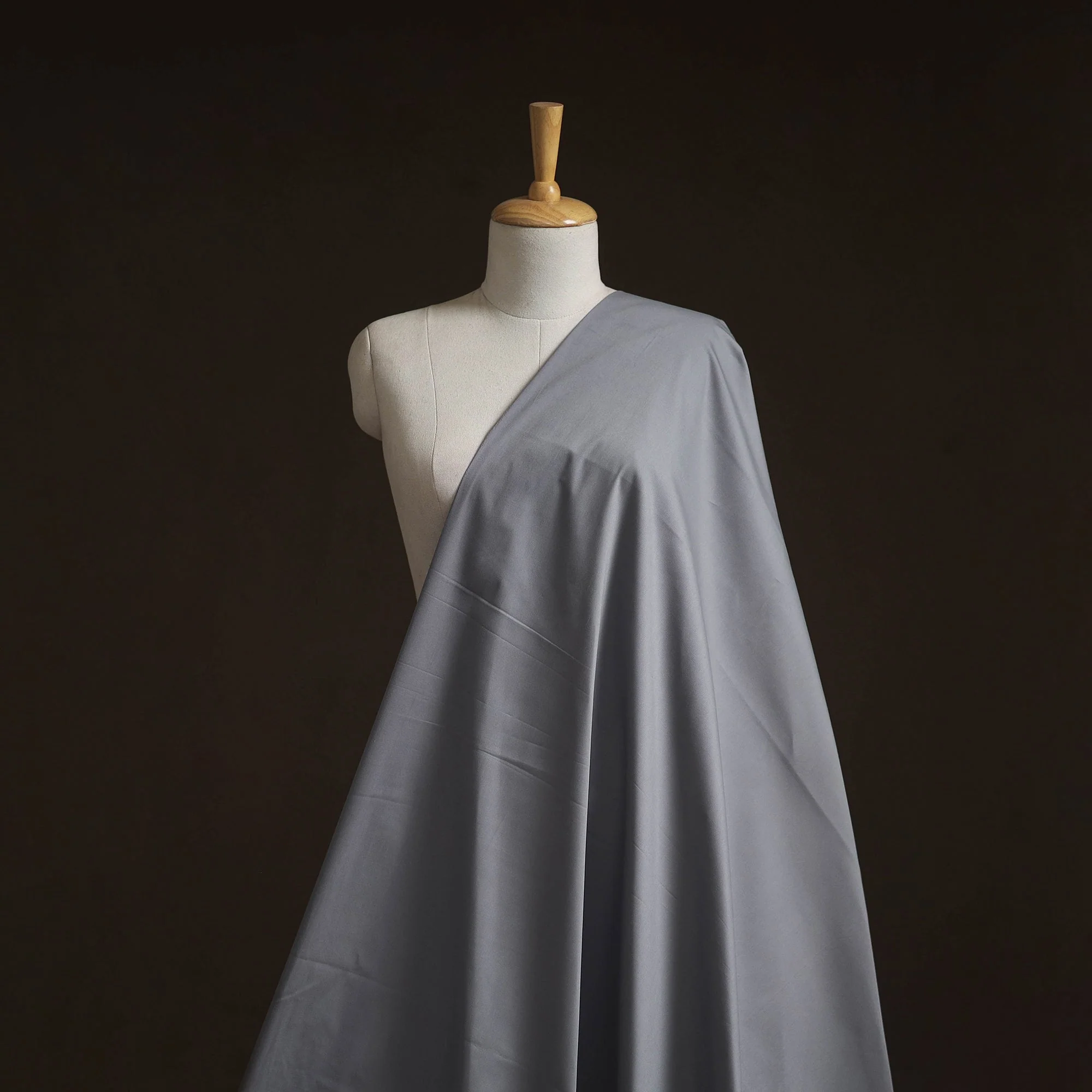 Grey - Cotton Lycra Plain Fabric 06
