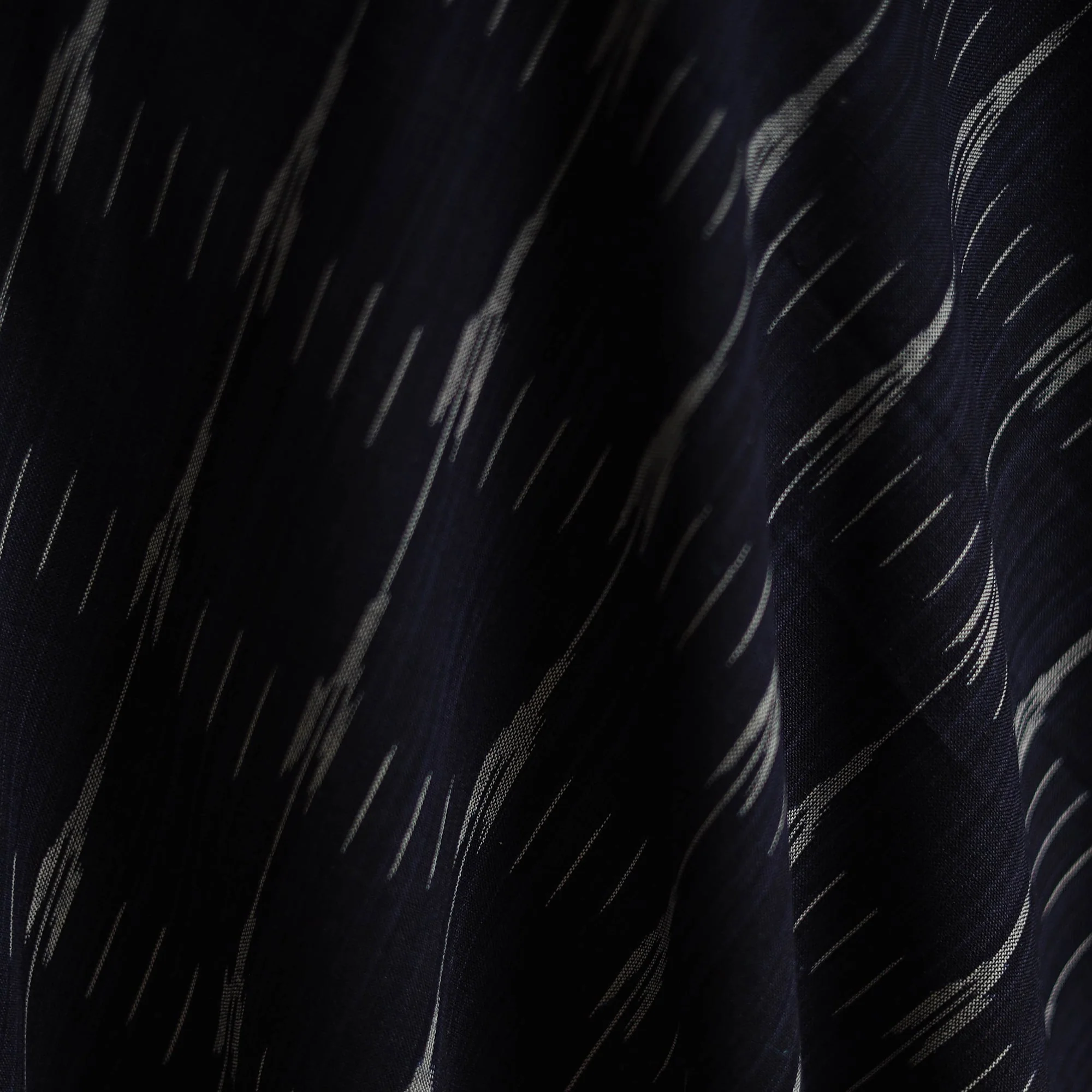Blue - Cotton Pochampally Ikat Fabric 14 - Image 3