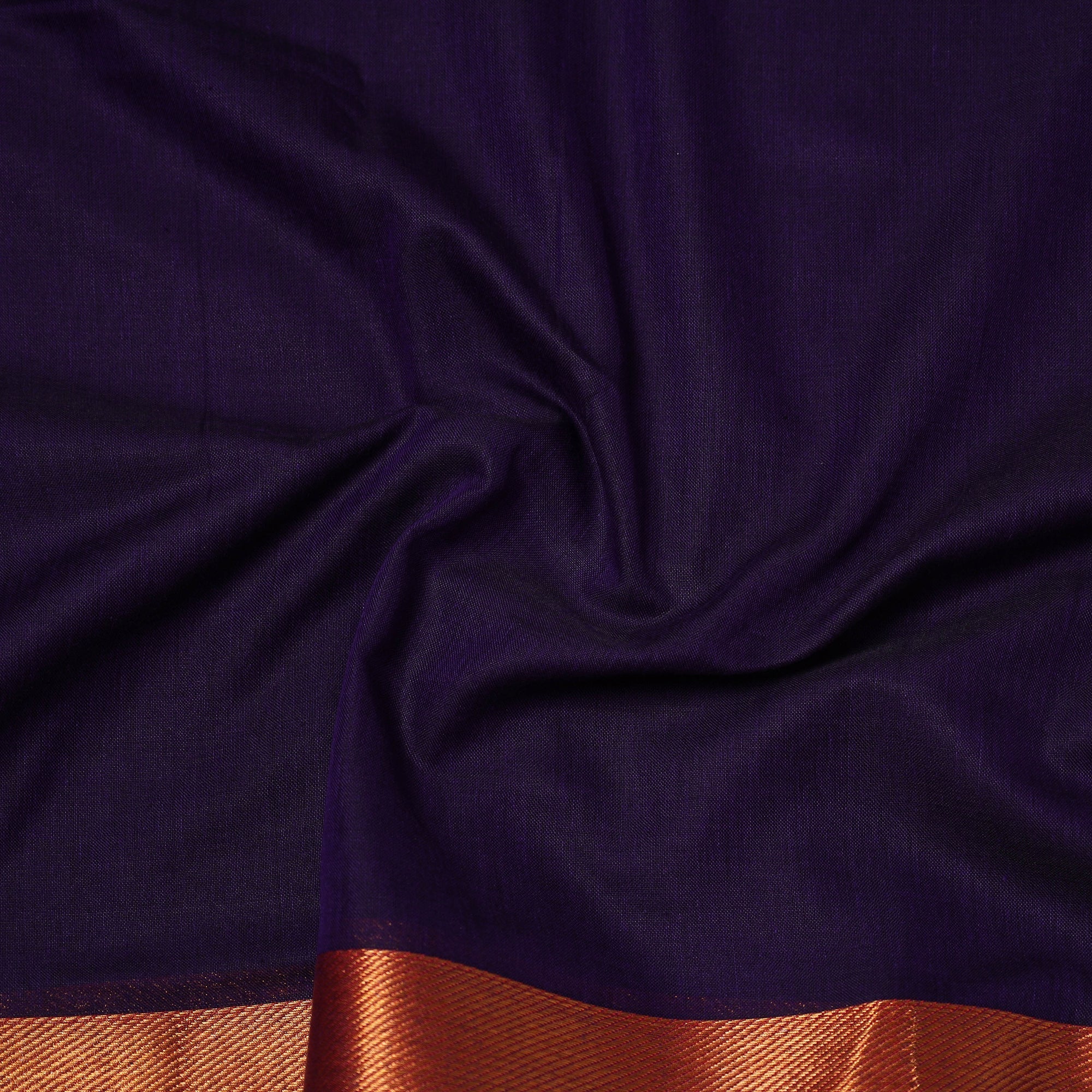 Purple - Dharwad Cotton Fabric with Border 11 - Image 4