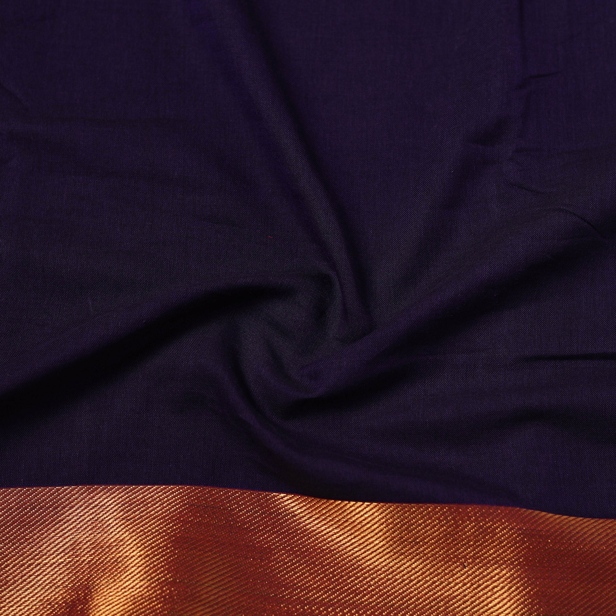 Purple - Dharwad Cotton Fabric with Border 20 - Image 4
