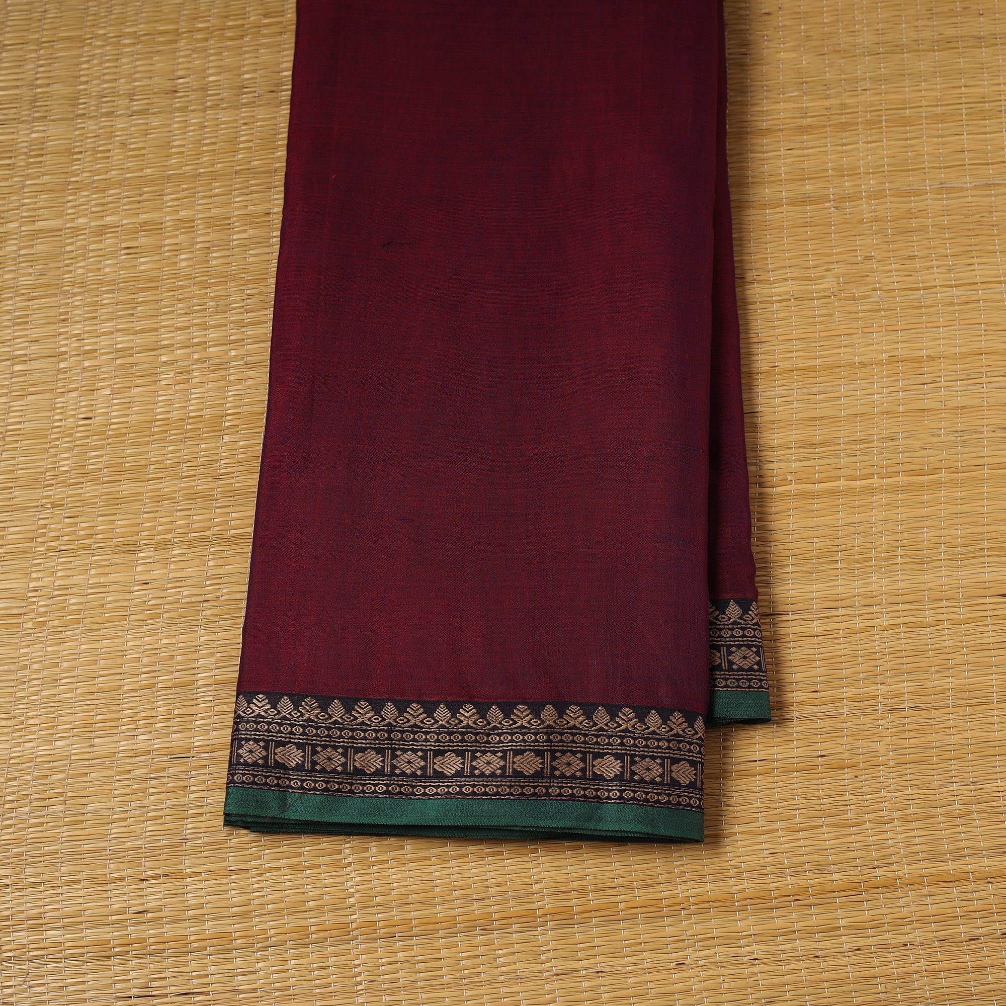 Pink - Dharwad Cotton Fabric with Thread Border 30 - Image 2