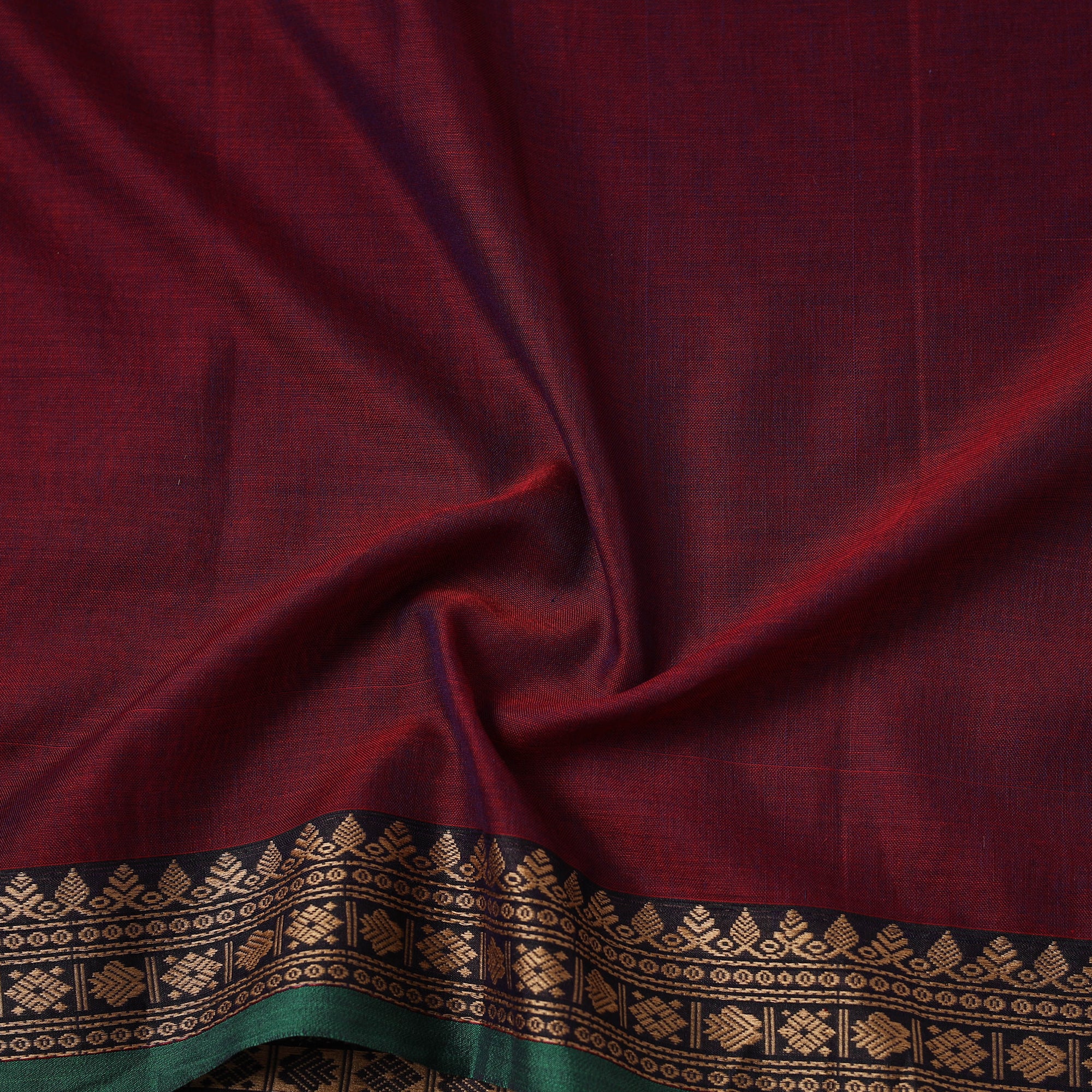 Pink - Dharwad Cotton Fabric with Thread Border 30 - Image 4