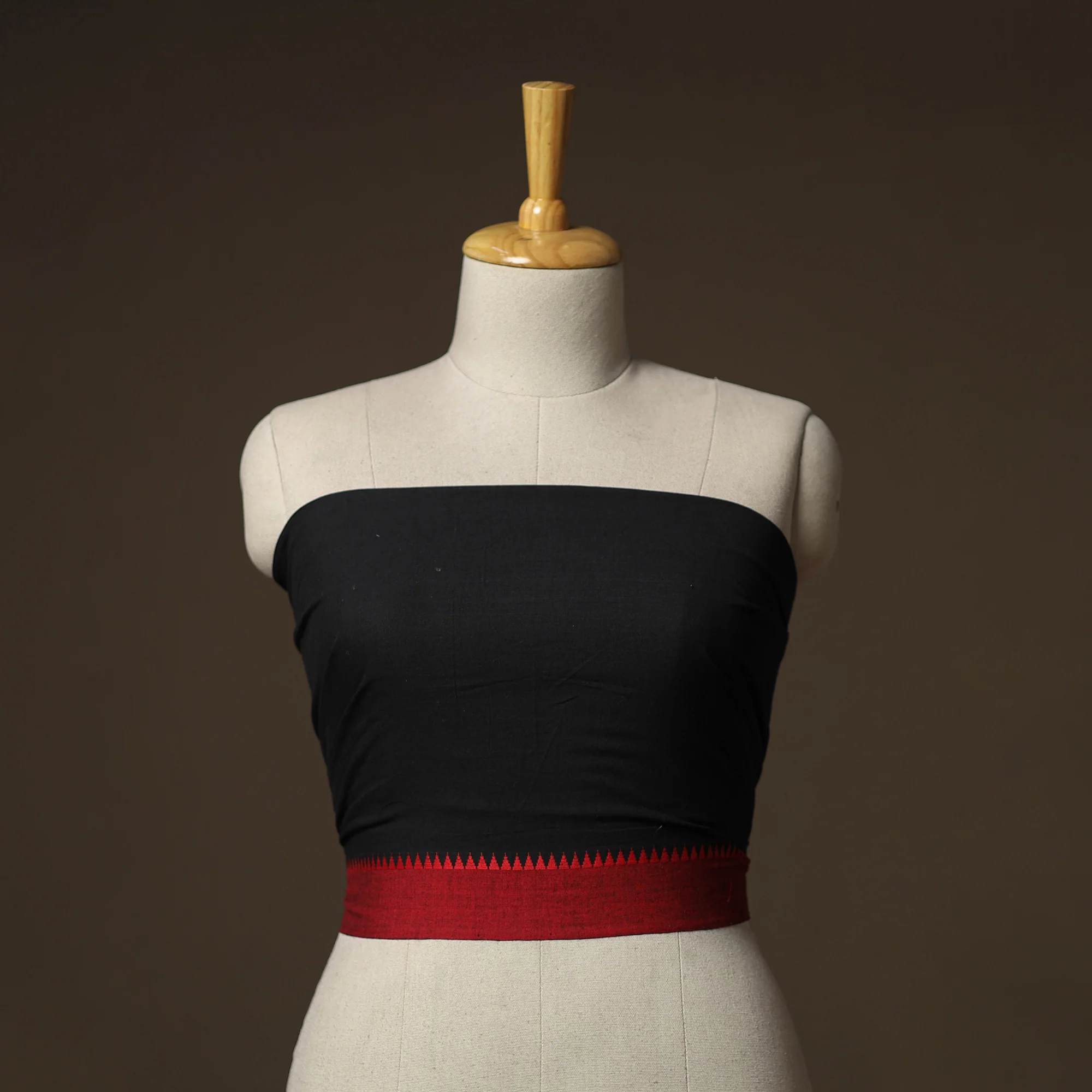 Black - Dharwad Weave Cotton Blouse Piece 01